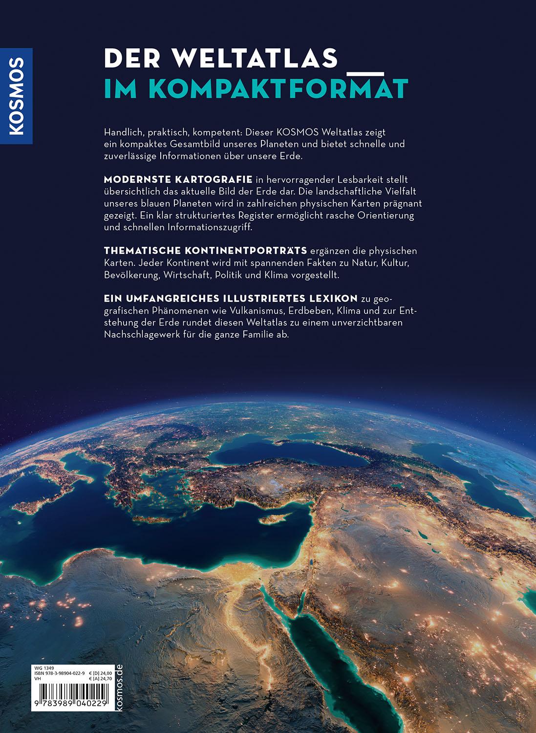 Rückseitencover Kosmos Weltatlas kompakt