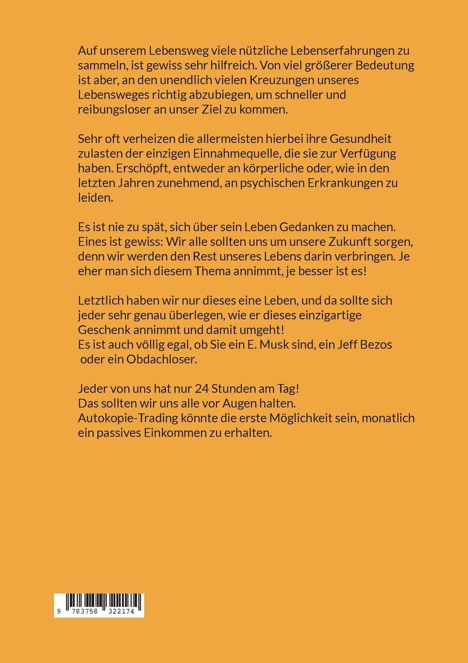 Rückseitencover Ihre Chance zur Finanziellen Unabhängigkeit