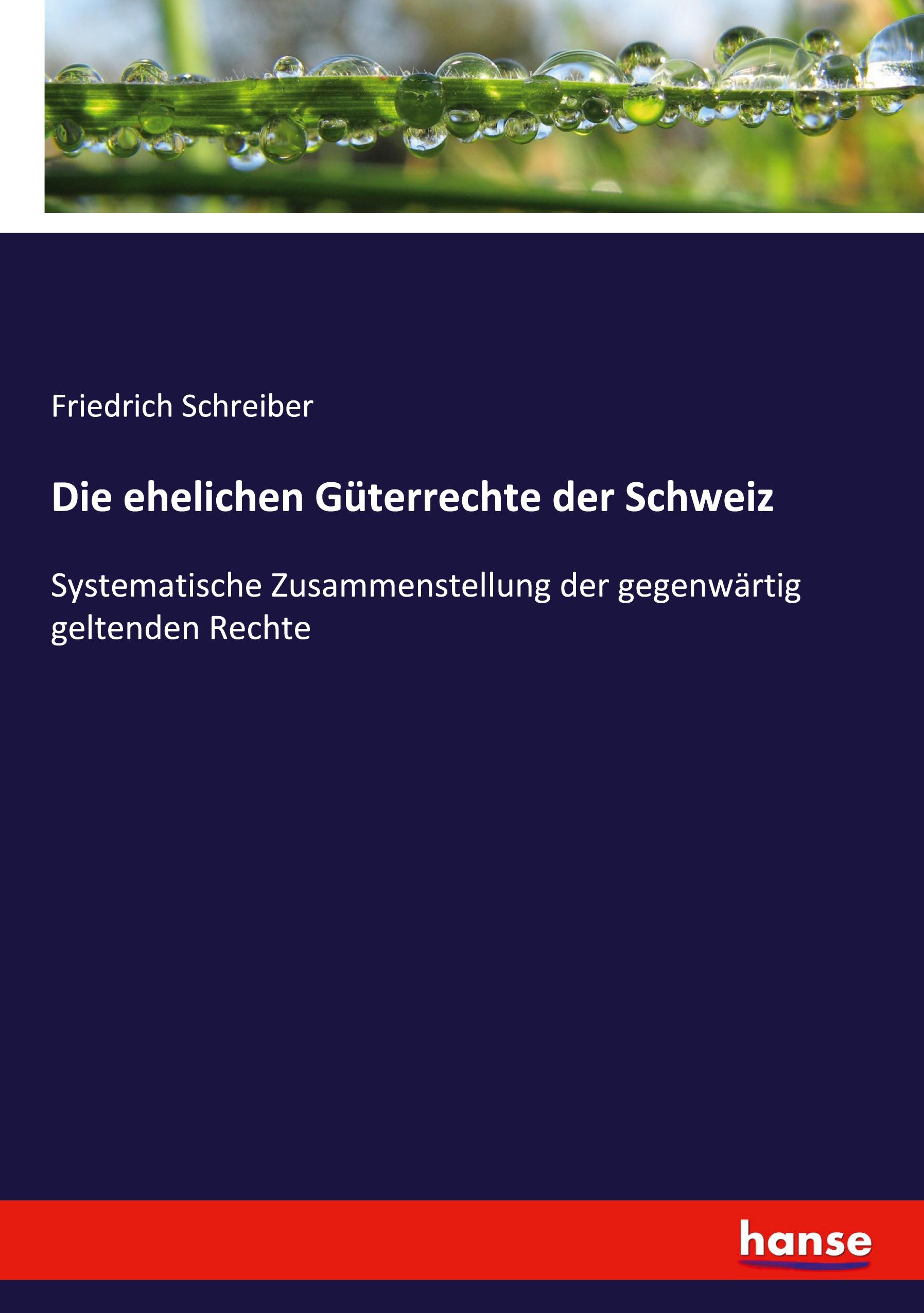 Vorderes Coverbild Die ehelichen Güterrechte der Schweiz