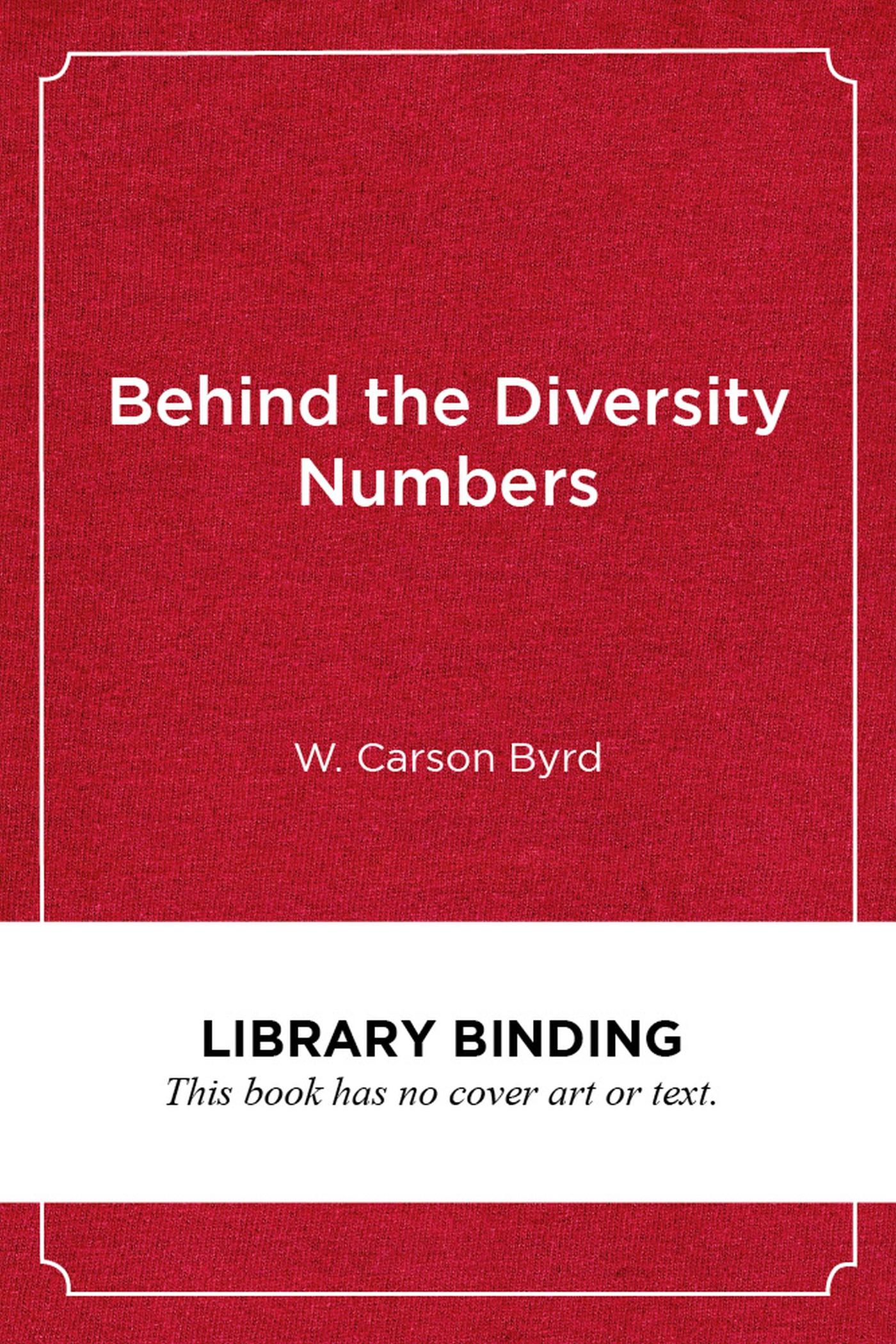 Vorderes Coverbild Behind the Diversity Numbers