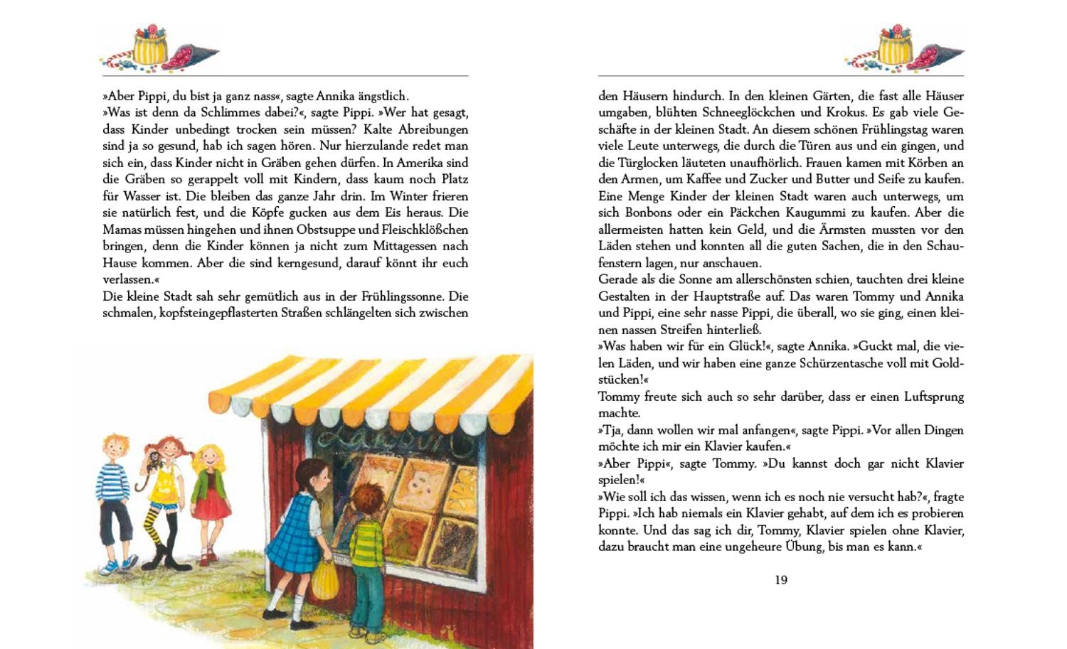 Beispielinhalt (Bild) Pippi Langstrumpf geht an Bord (farbig)