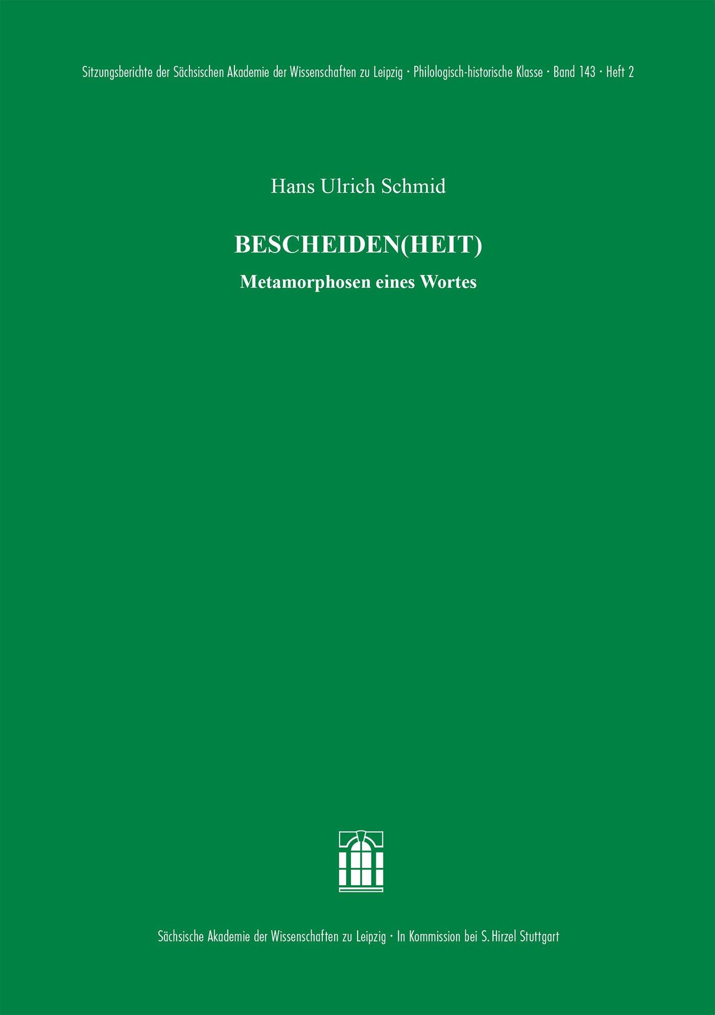 Vorderes Coverbild BESCHEIDEN(HEIT)