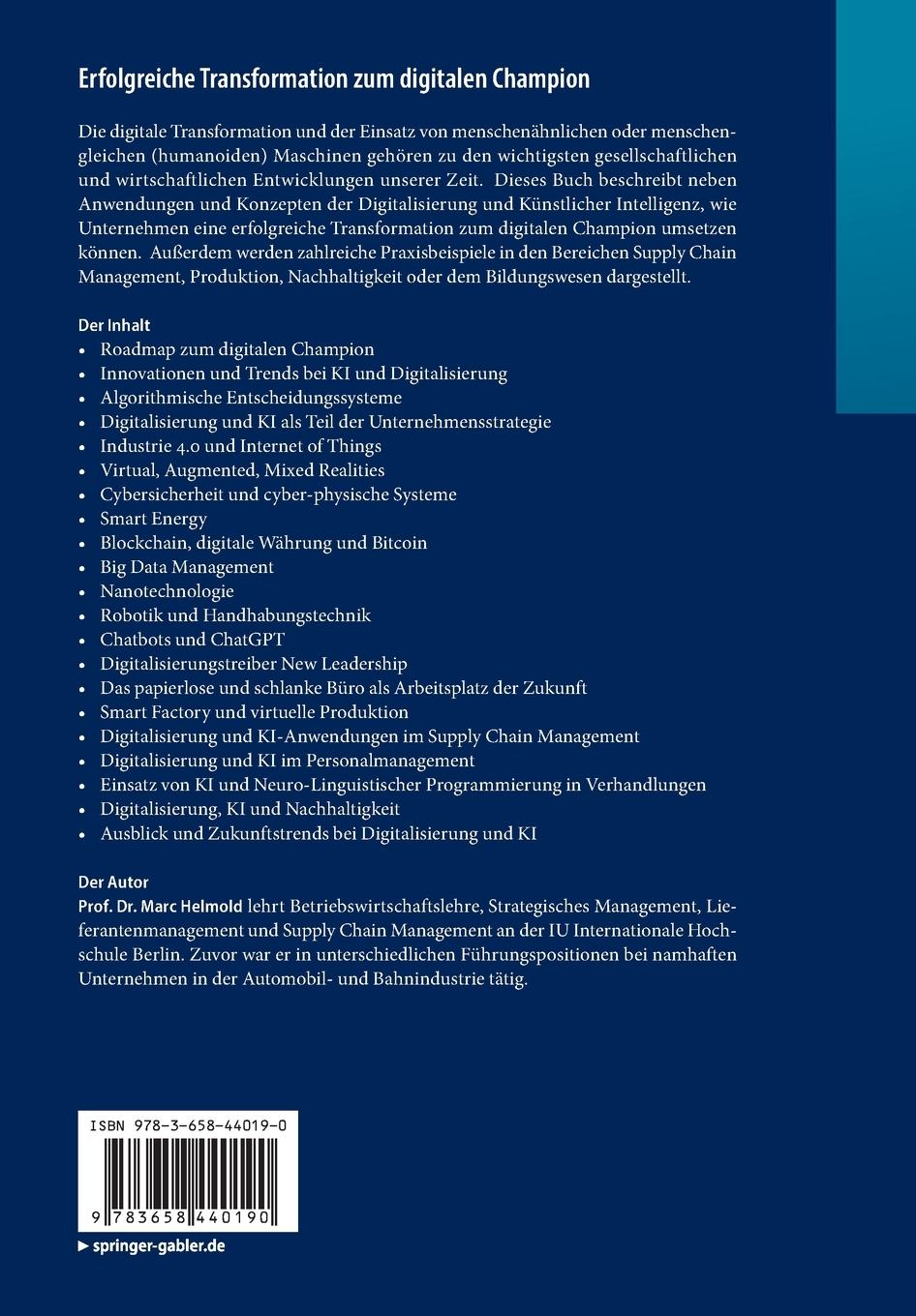 Rückseitencover Erfolgreiche Transformation zum digitalen Champion