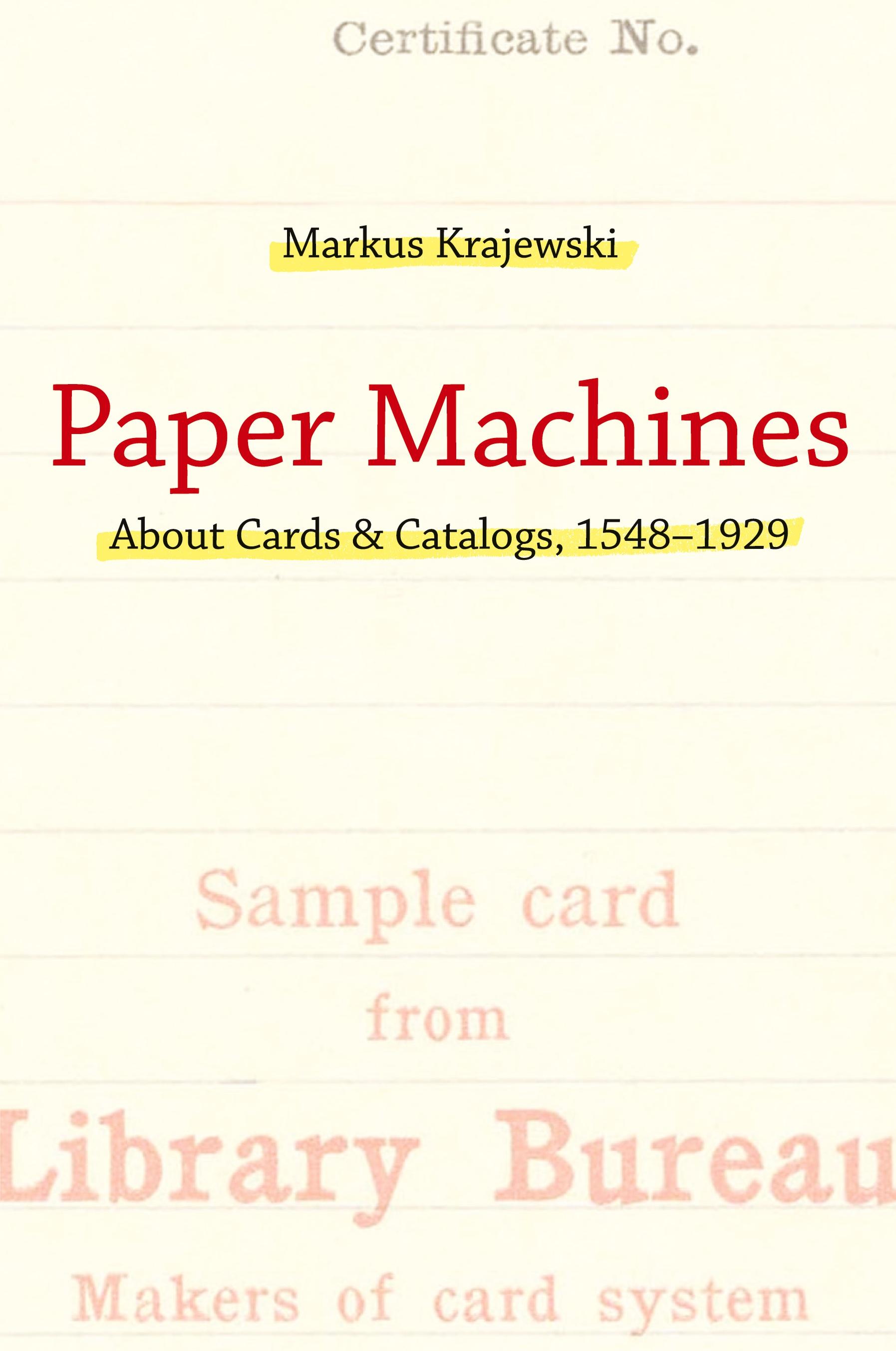 Vorderes Coverbild Paper Machines