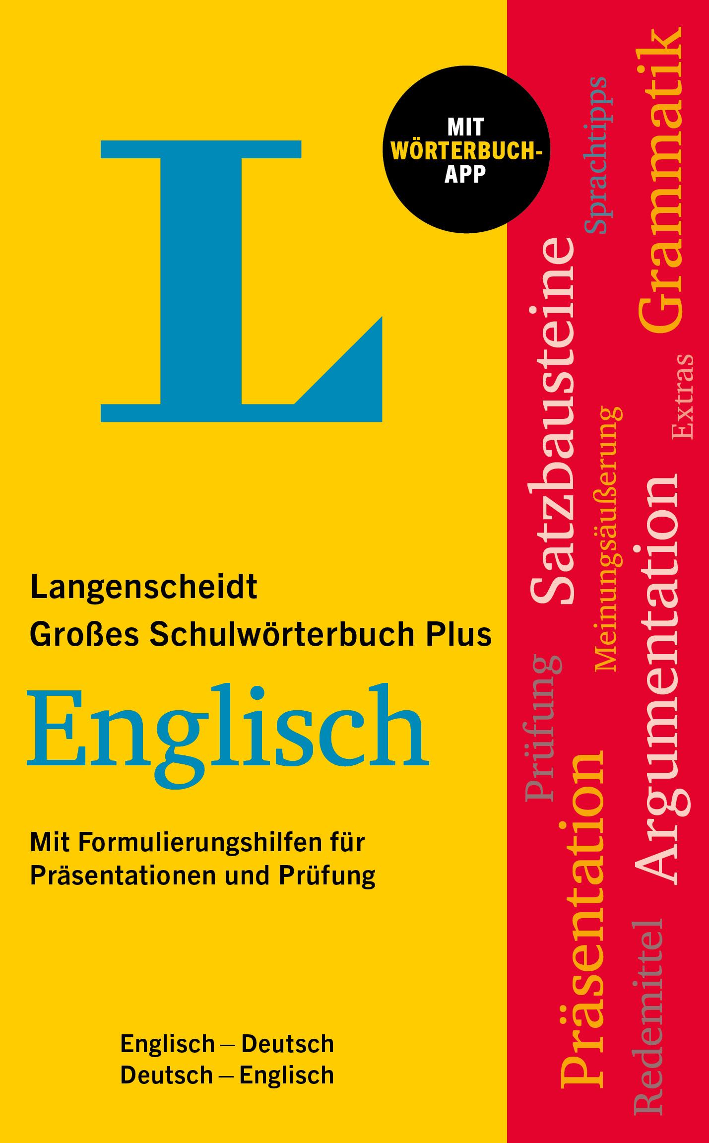 Vorderes Coverbild Langenscheidt Großes Schulwörterbuch Plus Englisch