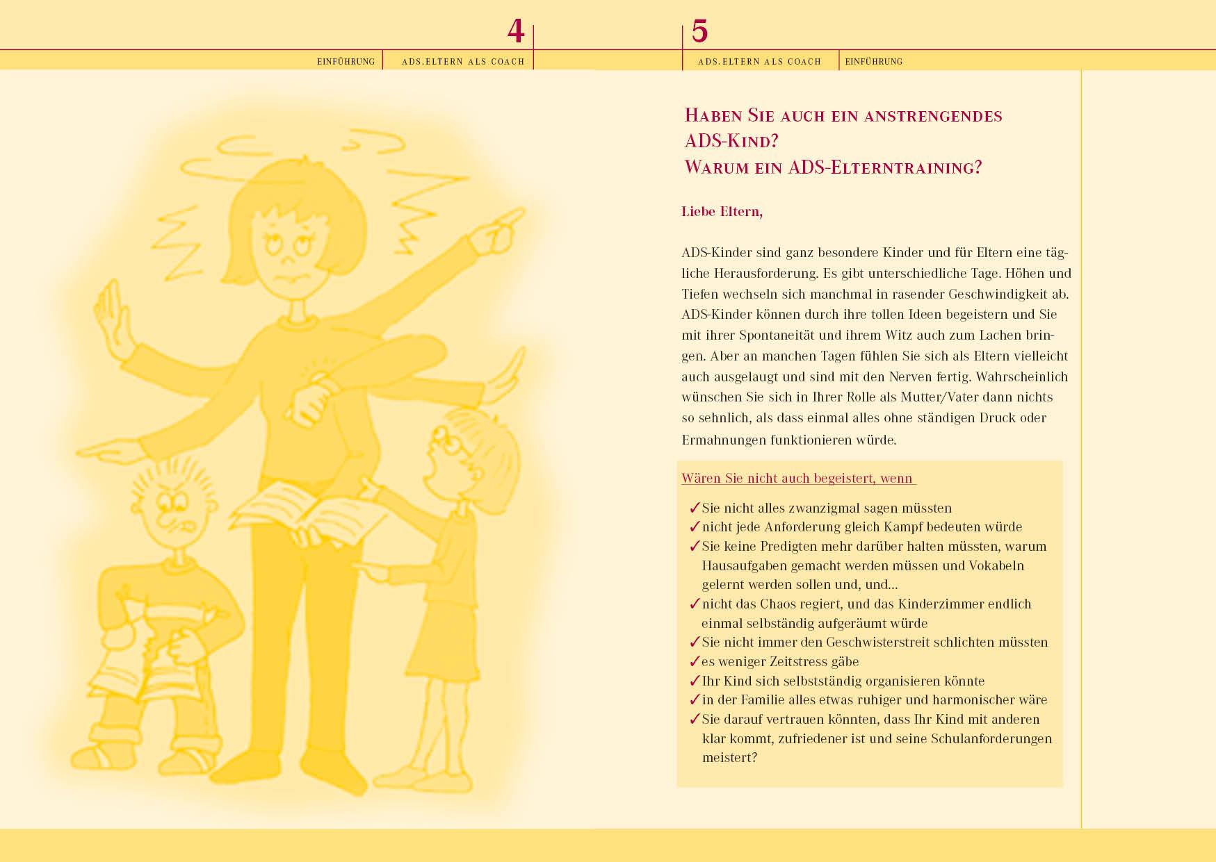 Beispielinhalt (Bild) ADS. Eltern als Coach.