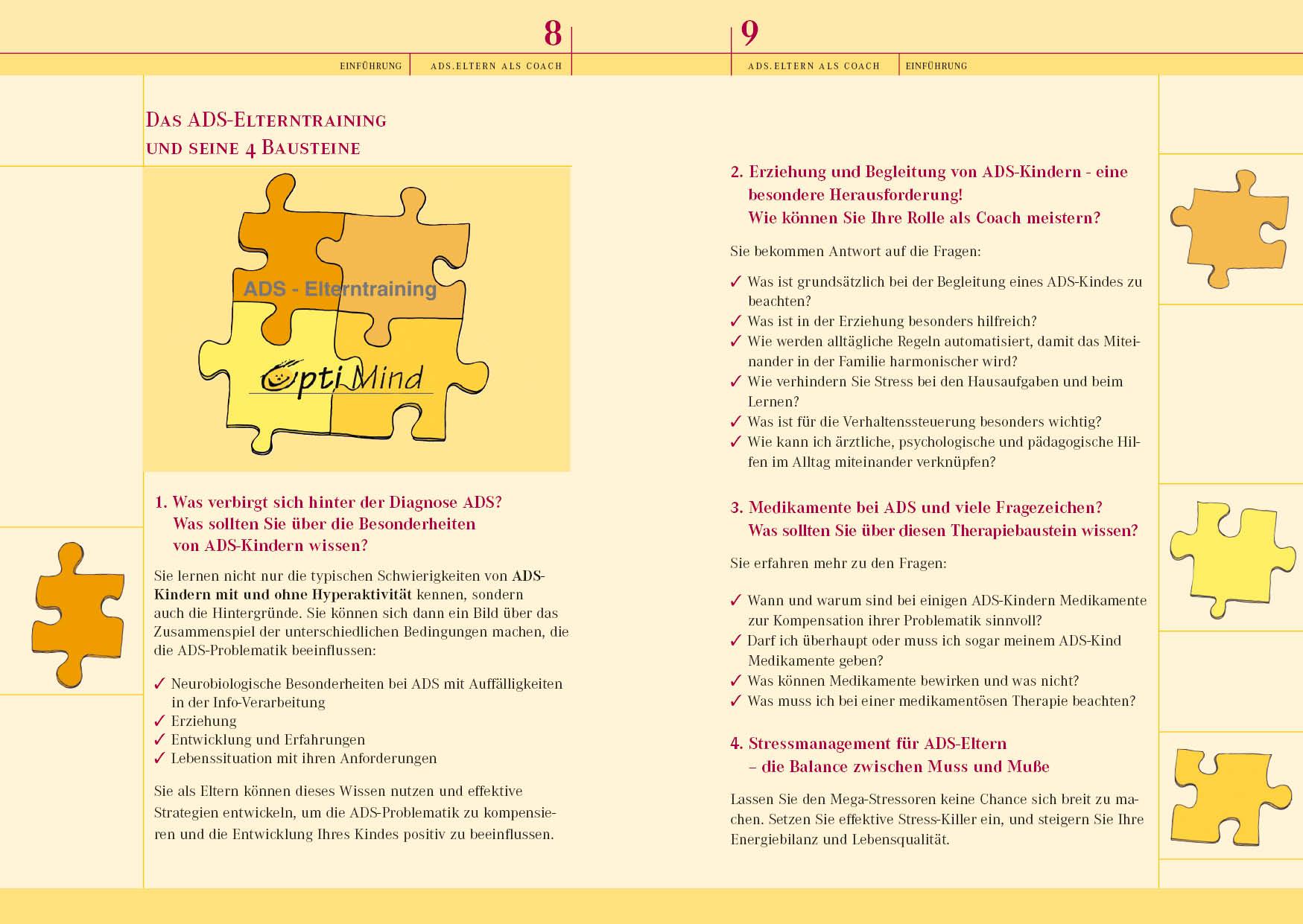 Beispielinhalt (Bild) ADS. Eltern als Coach.