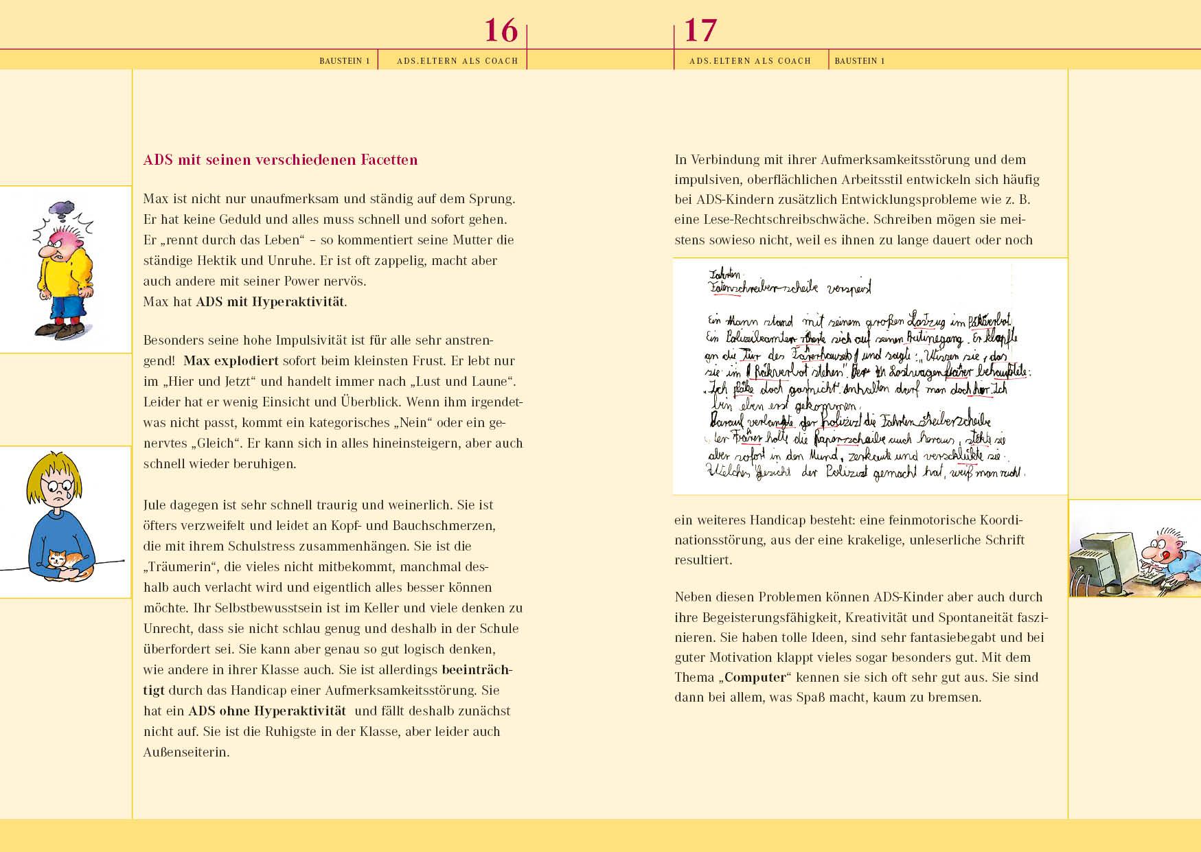 Beispielinhalt (Bild) ADS. Eltern als Coach.