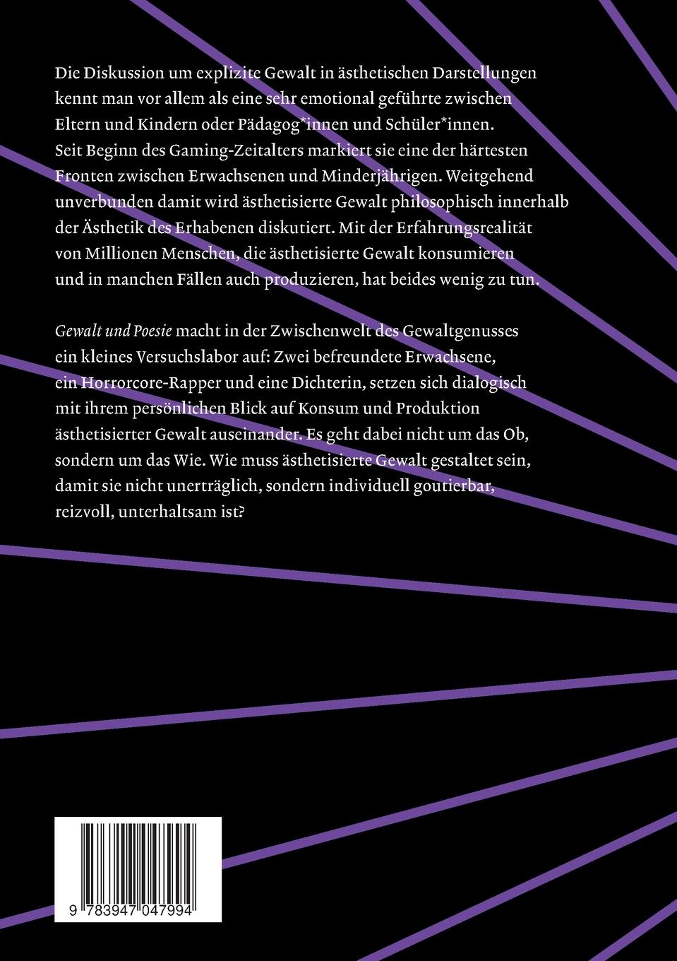 Rückseitencover Gewalt und Poesie