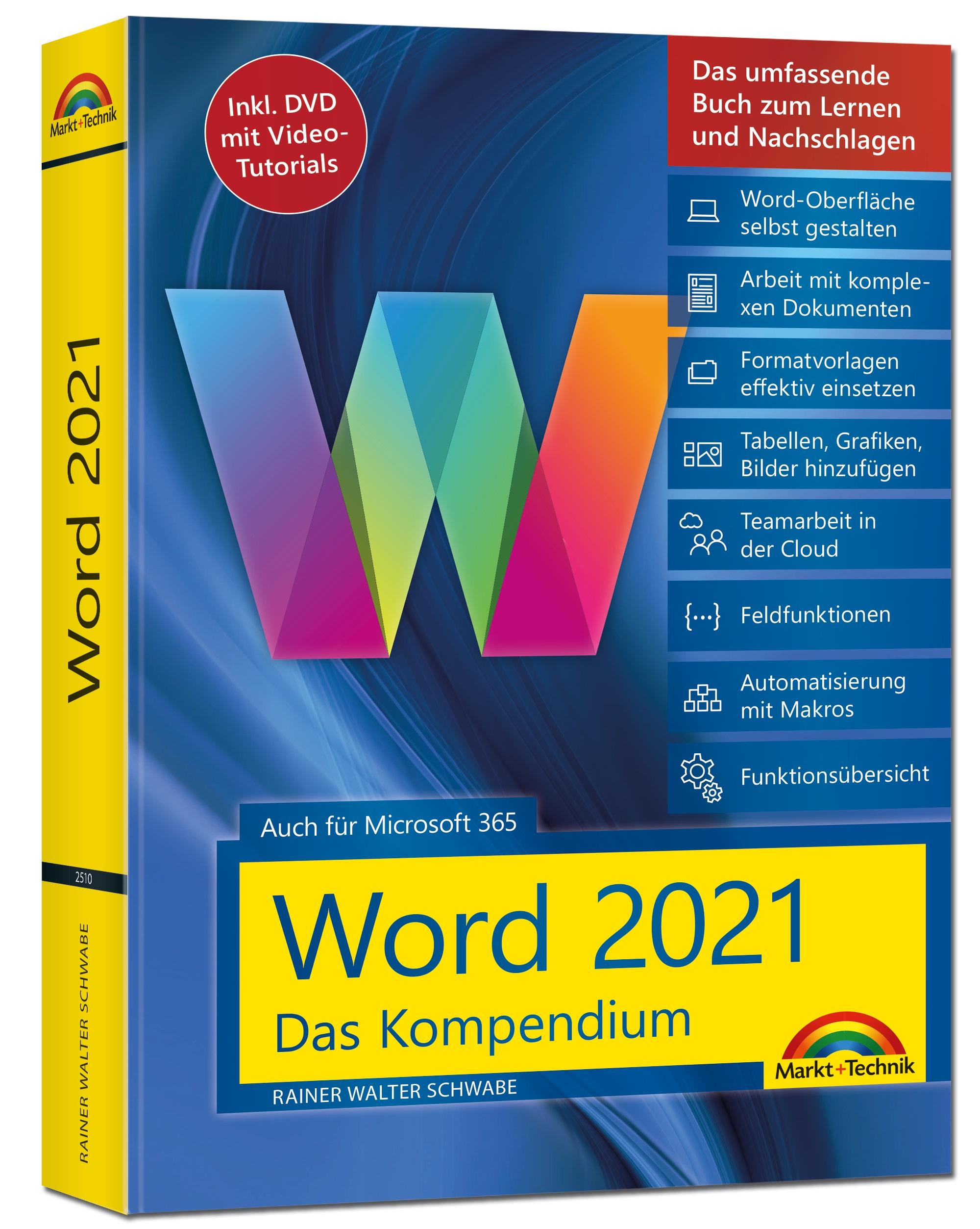 Vorderes Coverbild Word 2021 - Das umfassende Kompendium für Einsteiger und Fortgeschrittene. Komplett in Farbe