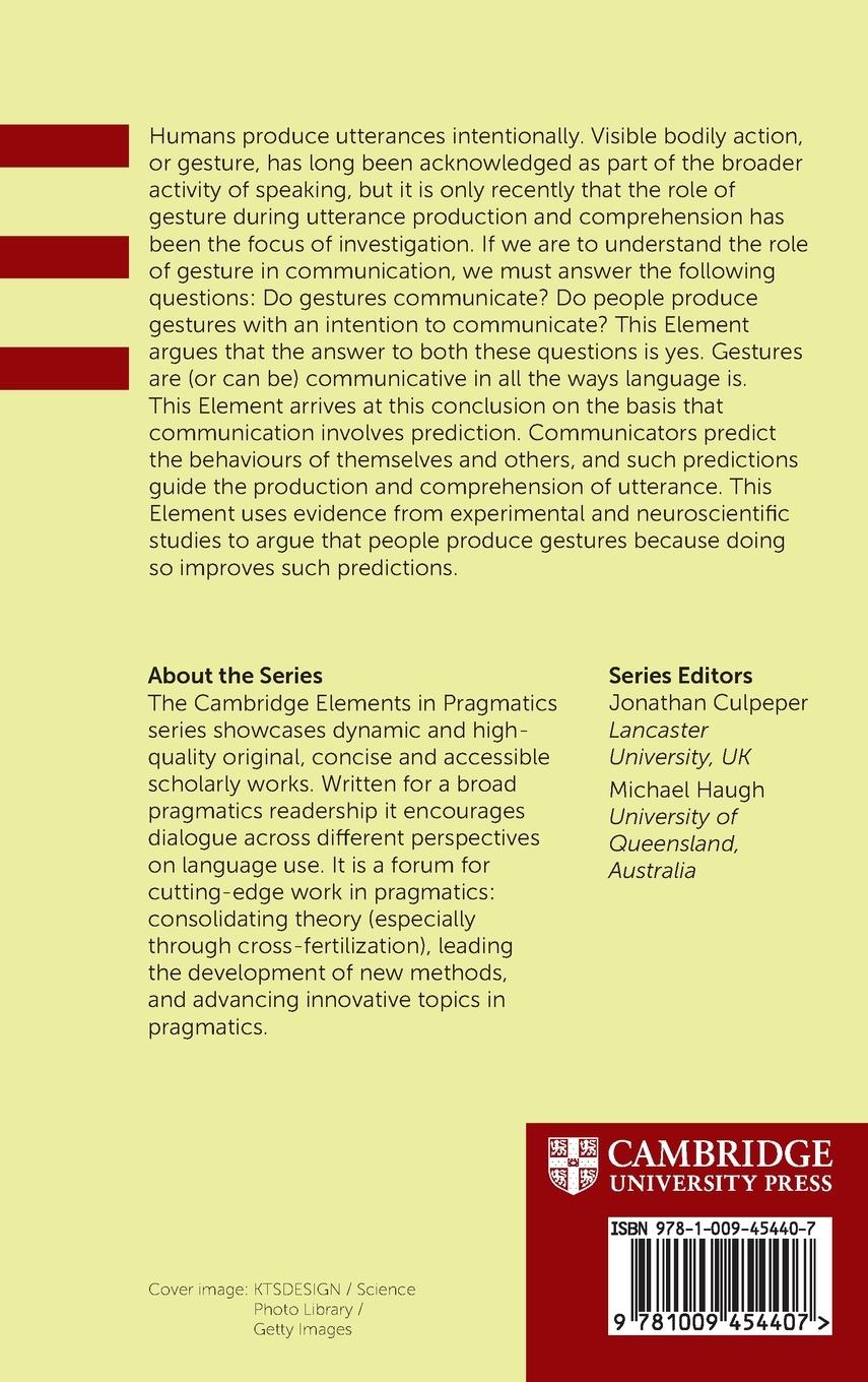 Rückseitencover Pragmatics, Utterance Meaning, and Representational Gesture