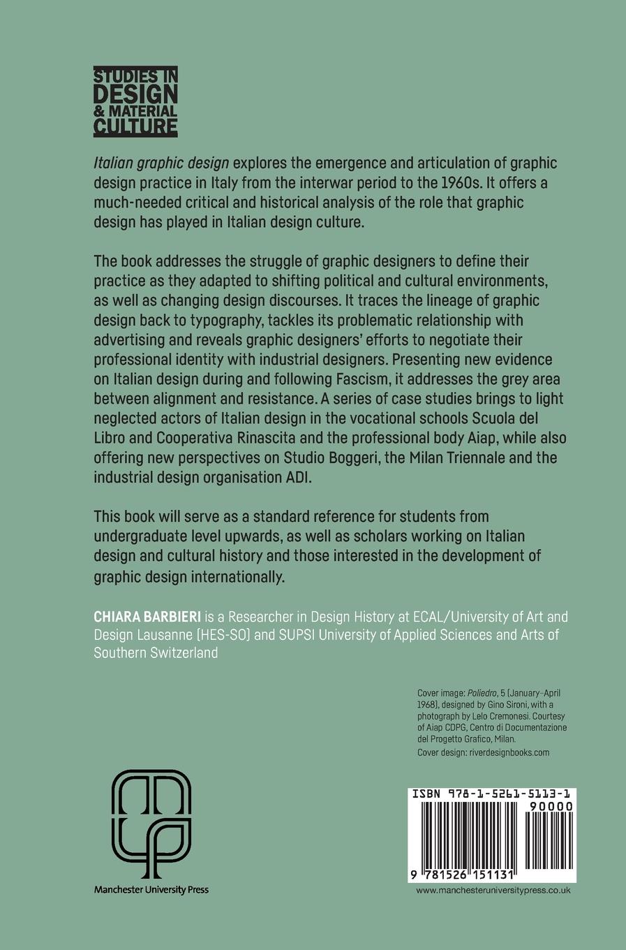 Rückseitencover Italian graphic design