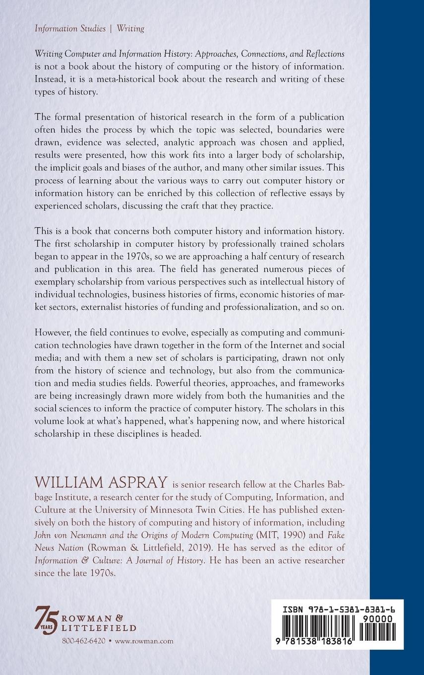 Rückseitencover Writing Computer and Information History