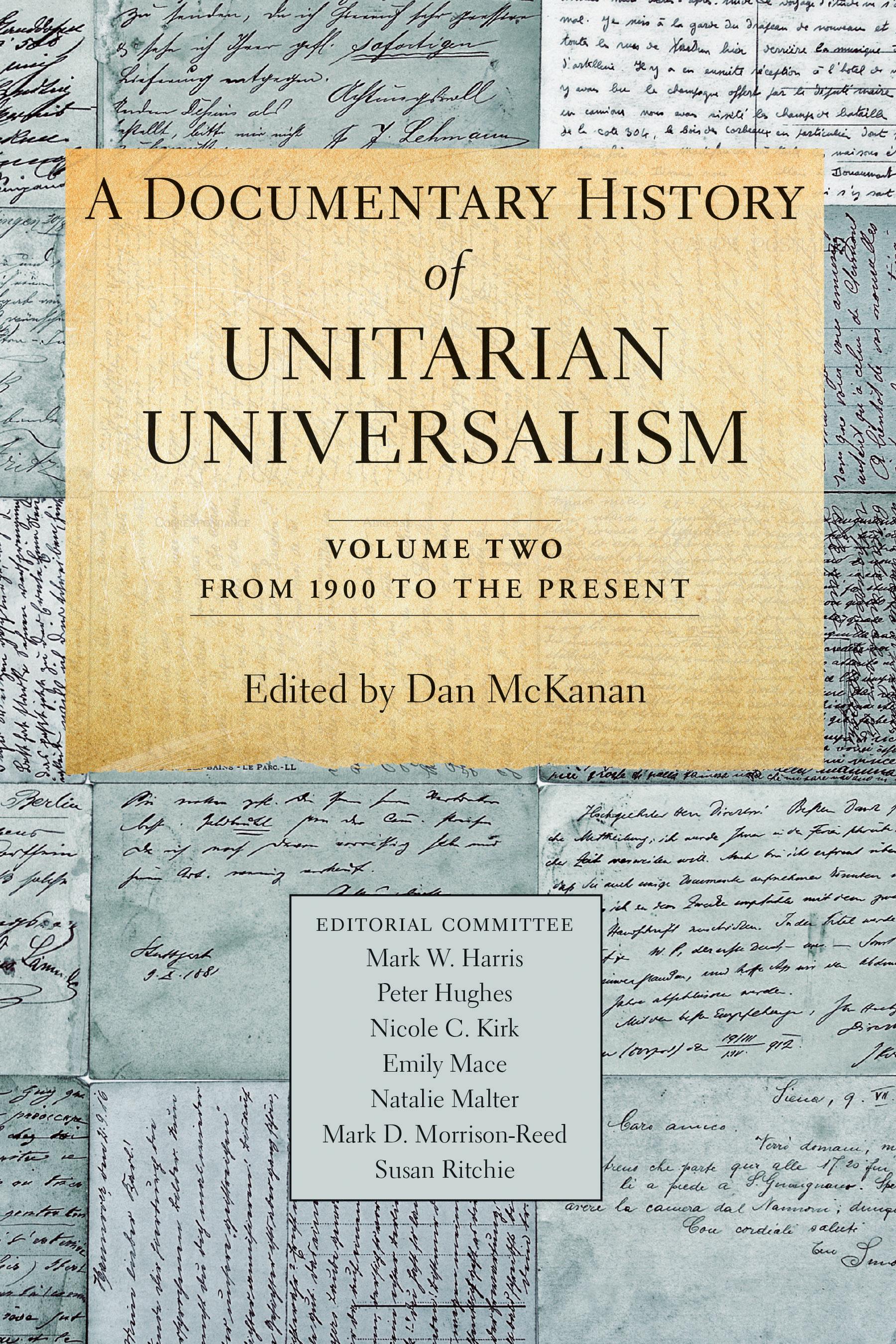 Vorderes Coverbild A Documentary History of Unitarian Universalism, Volume 2