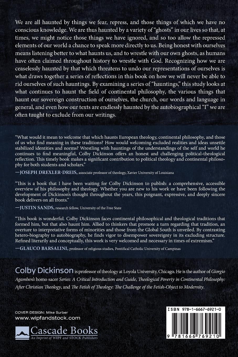 Rückseitencover Haunted Words, Haunted Selves