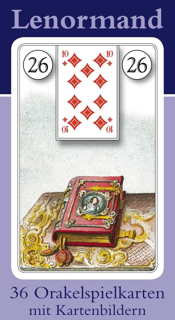 Beispielinhalt (Bild) Lenormand Orakelkarten mit Kartenabbildungen