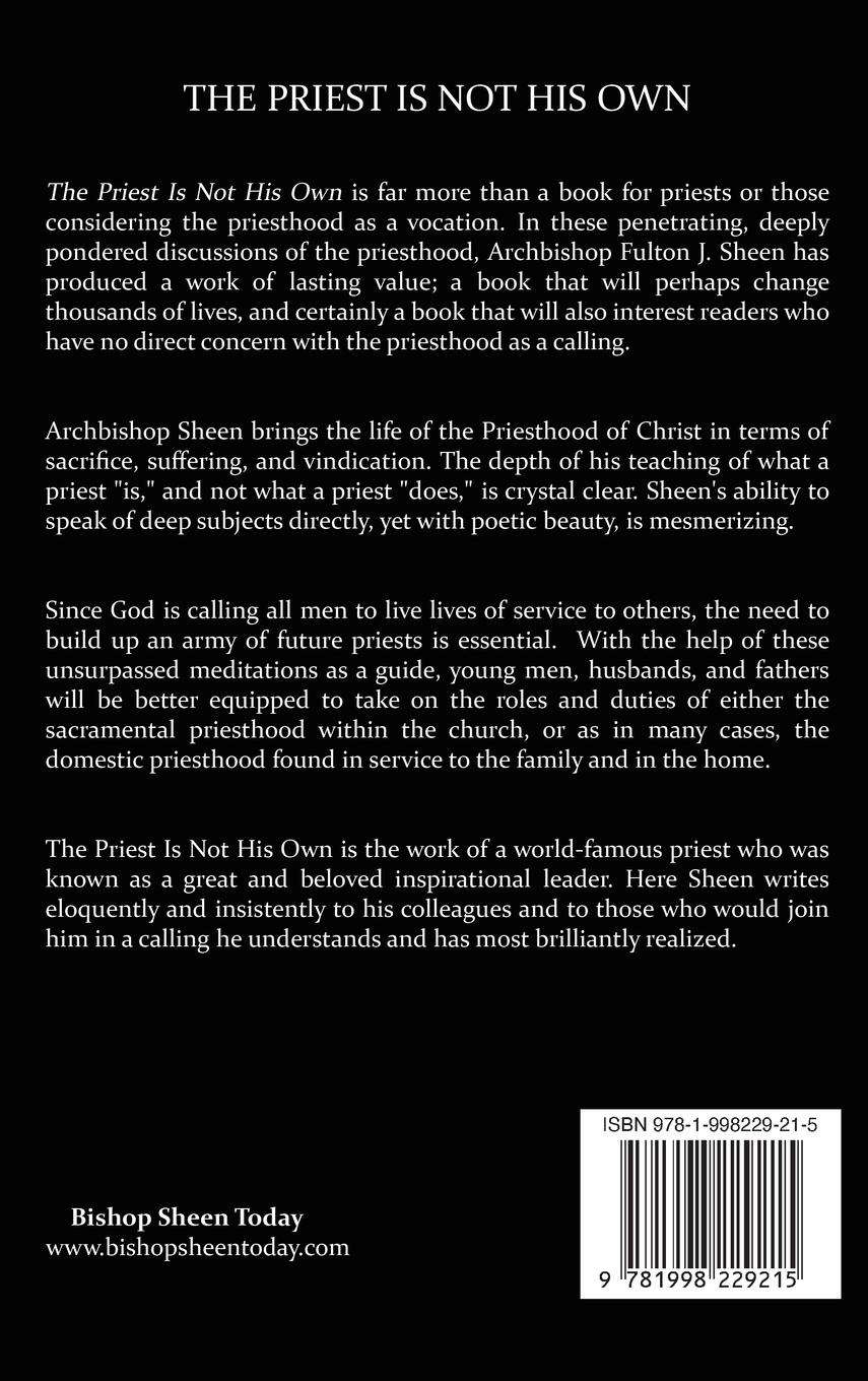 Rückseitencover The Priest Is Not His Own