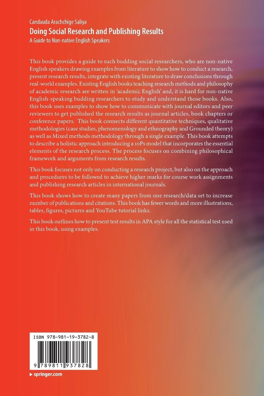 Rückseitencover Doing Social Research and Publishing Results