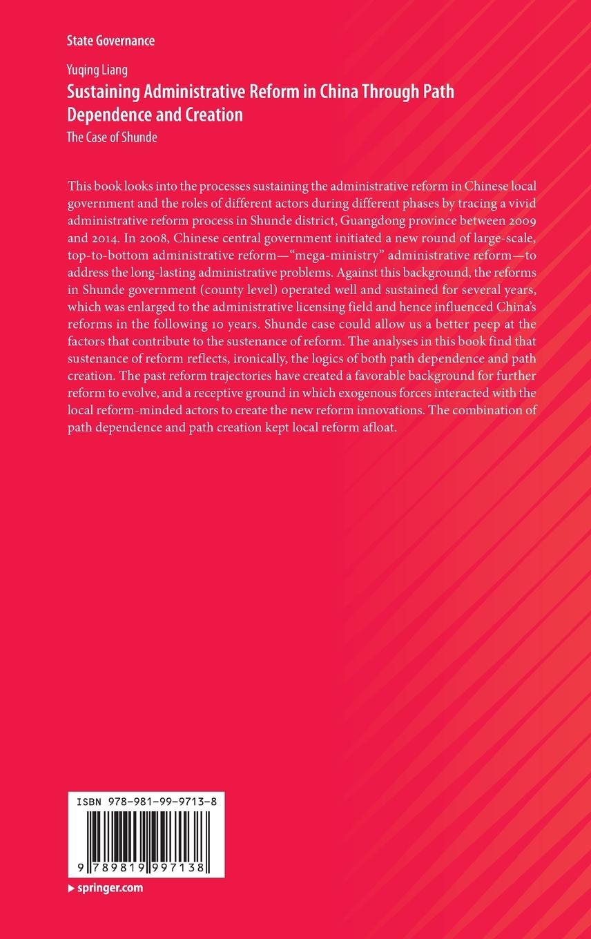 Rückseitencover Sustaining Administrative Reform in China Through Path Dependence and Creation