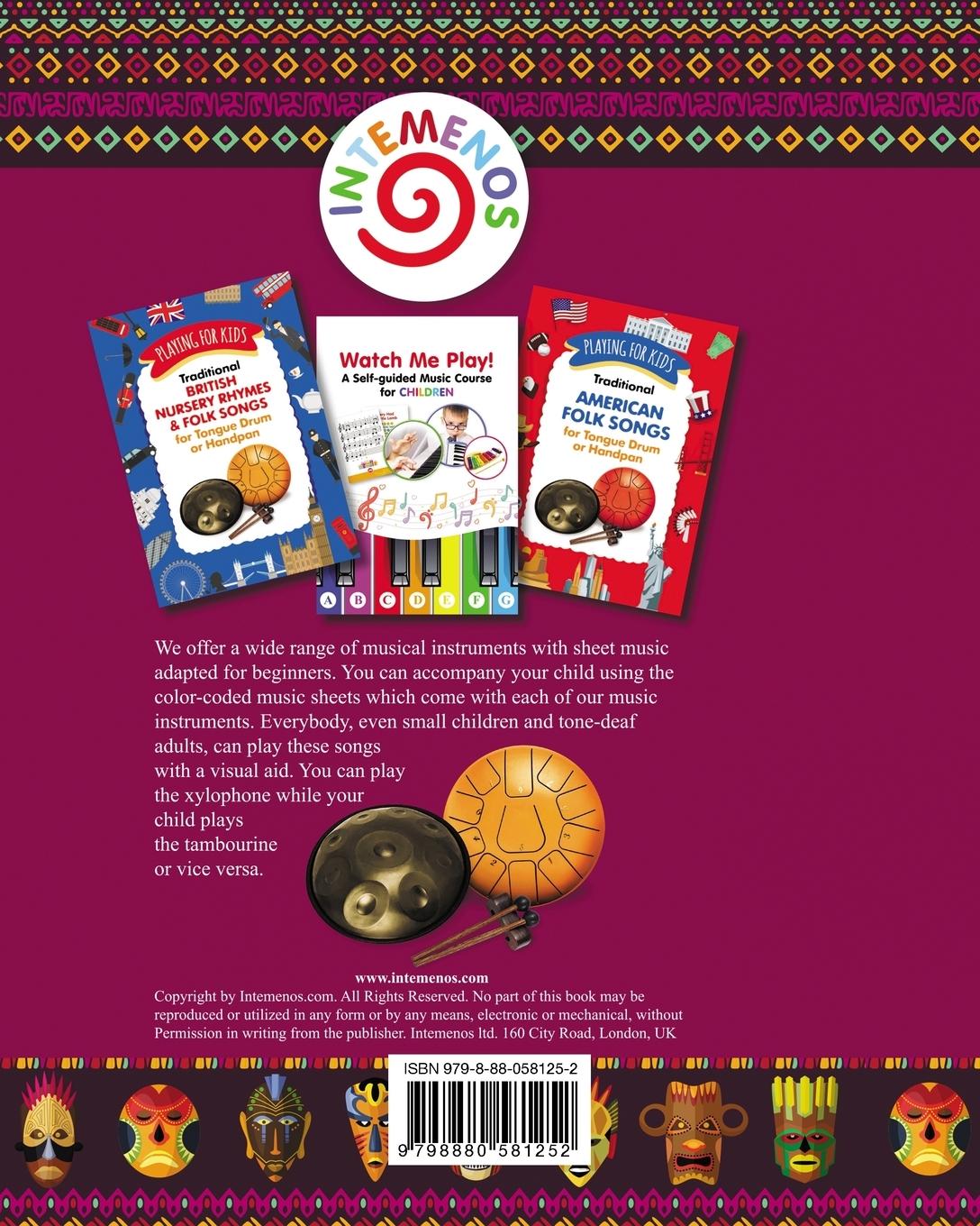 Rückseitencover Xylophone, Glockenspiel, Bells for Beginner Adults. 45 Traditional African Songs