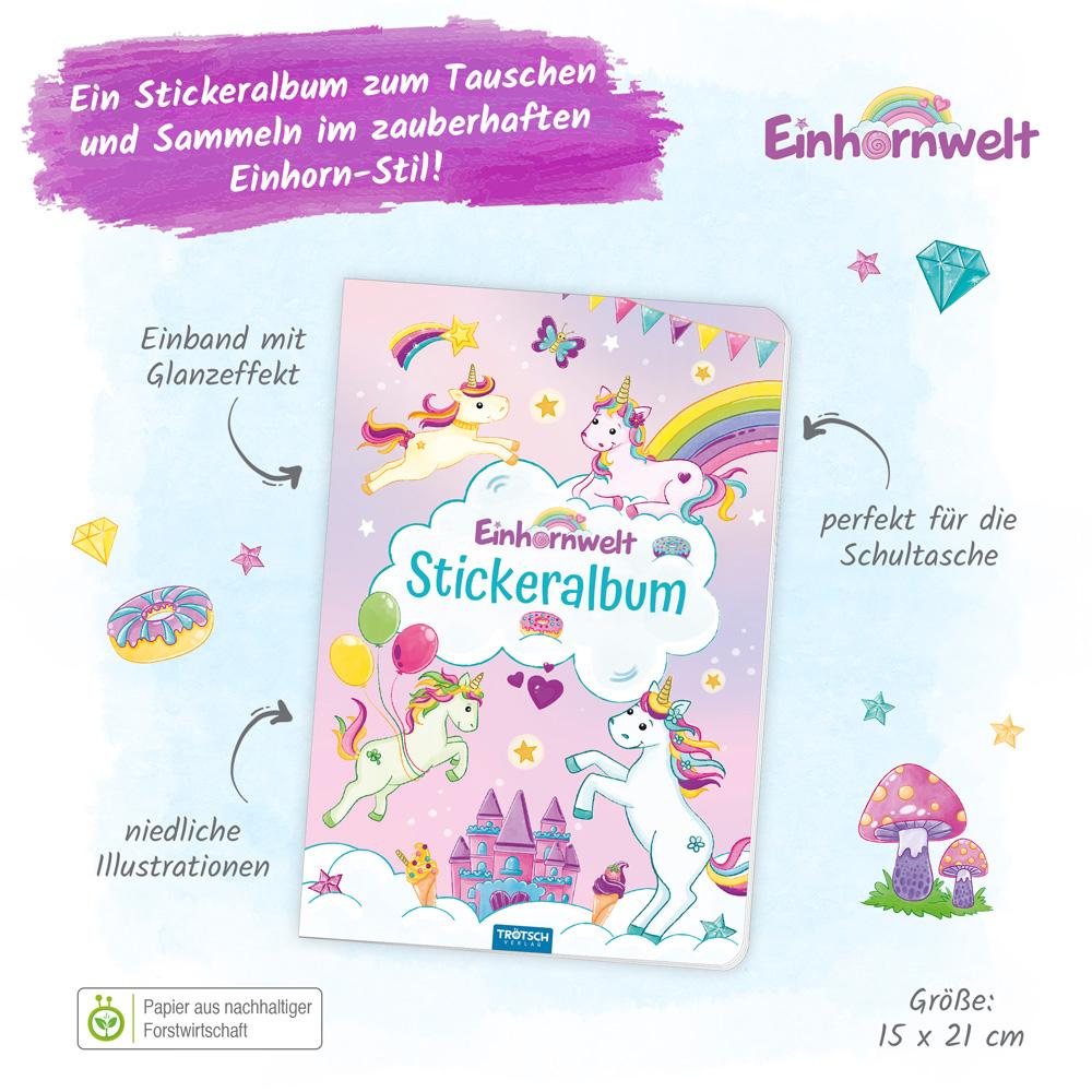 Beispielinhalt (Bild) Trötsch Mein Stickeralbum Einhornwelt Stickerbuch