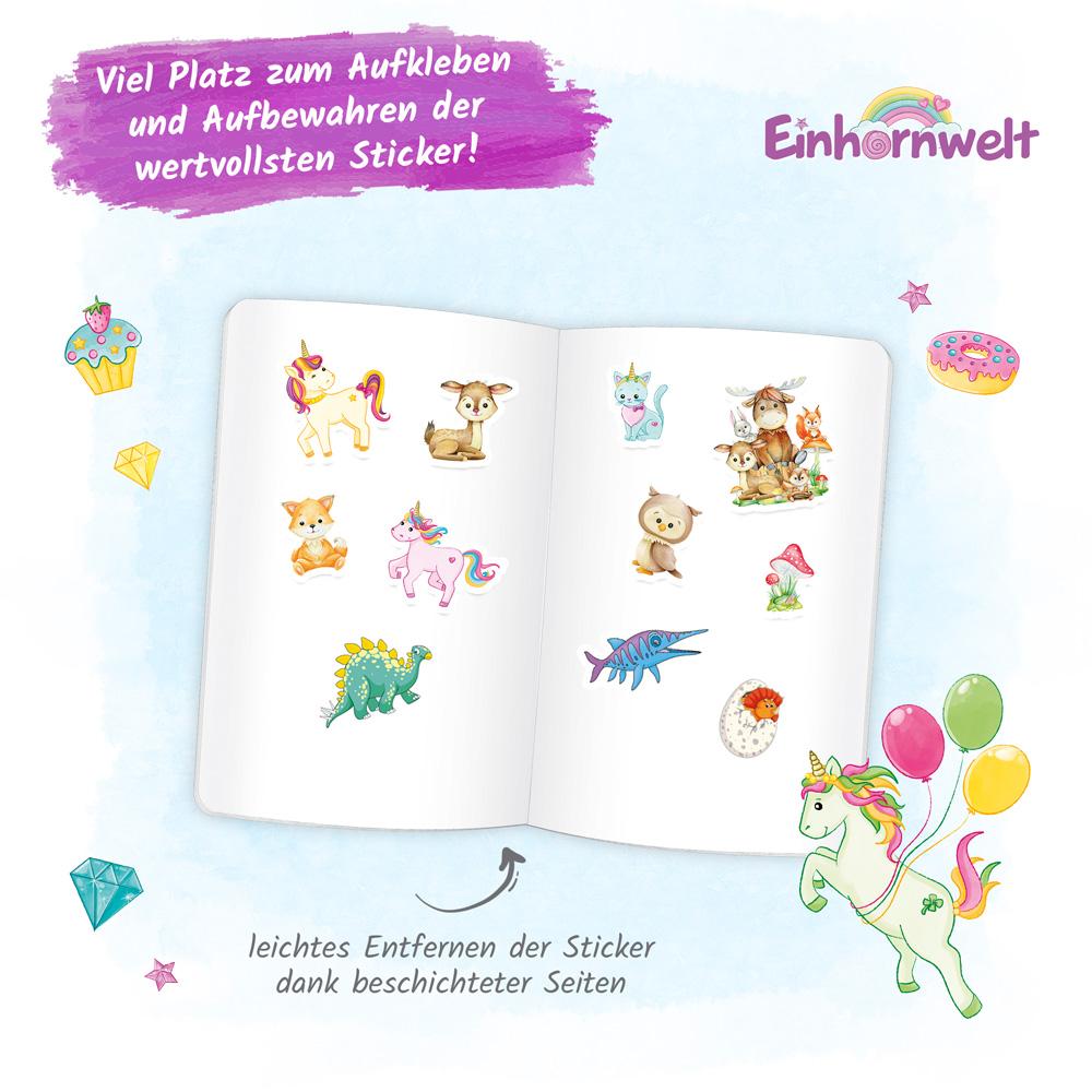 Beispielinhalt (Bild) Trötsch Mein Stickeralbum Einhornwelt Stickerbuch