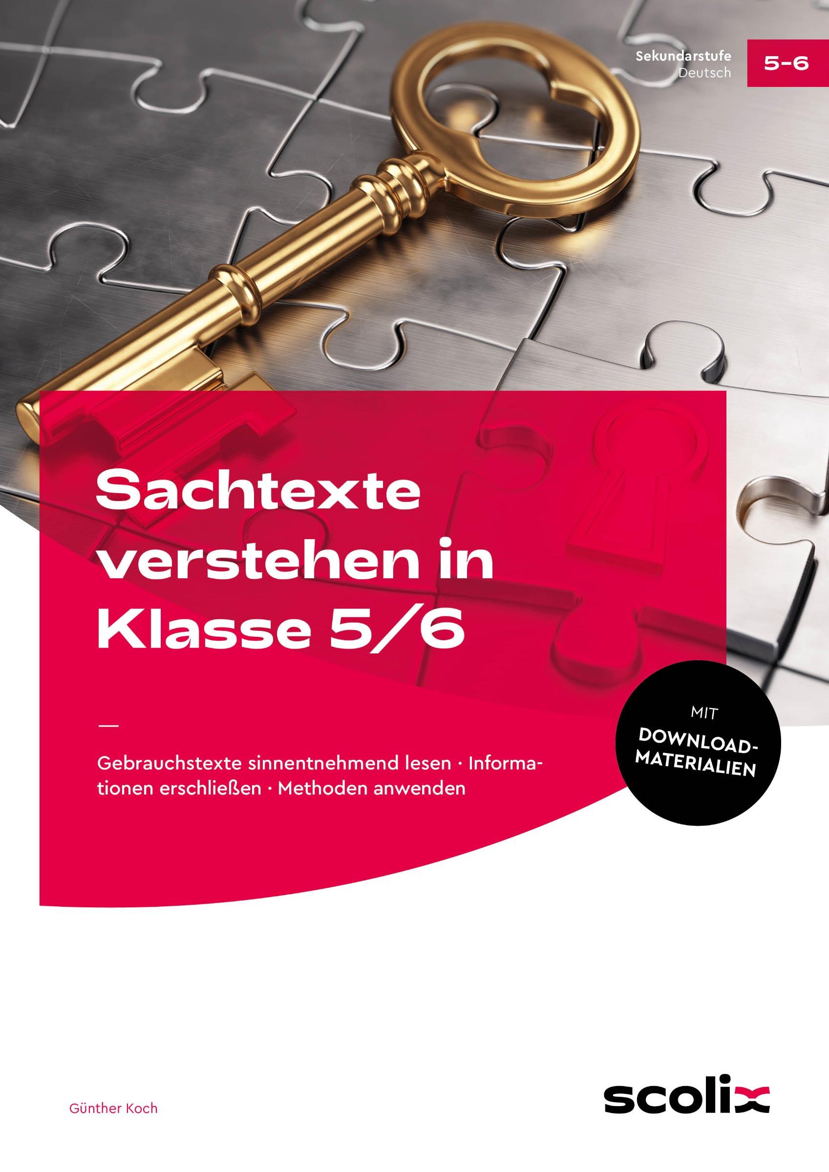 Vorderes Coverbild Sachtexte verstehen in Klasse 5/6