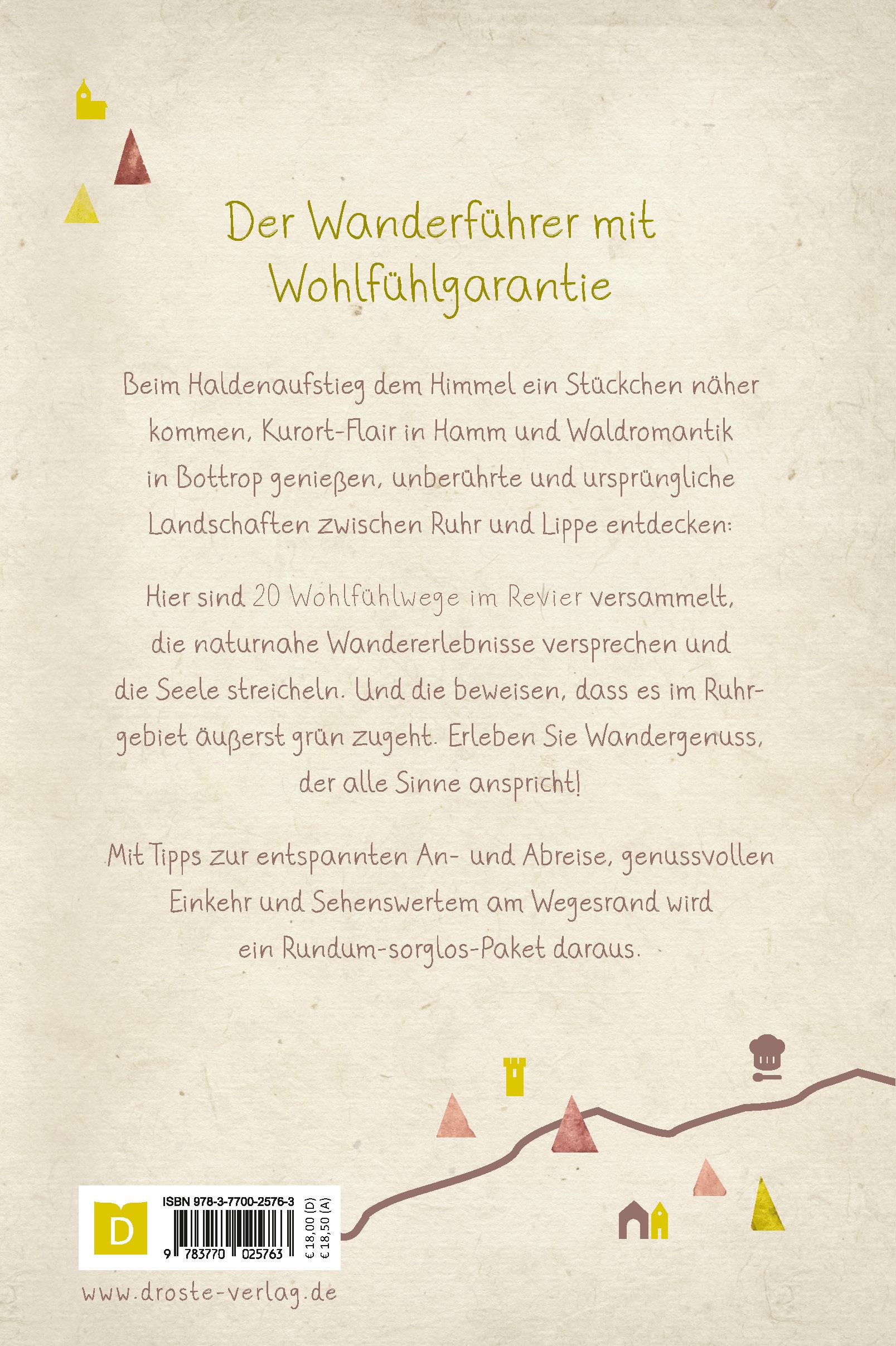 Rückseitencover Ruhrgebiet. Wandern für die Seele