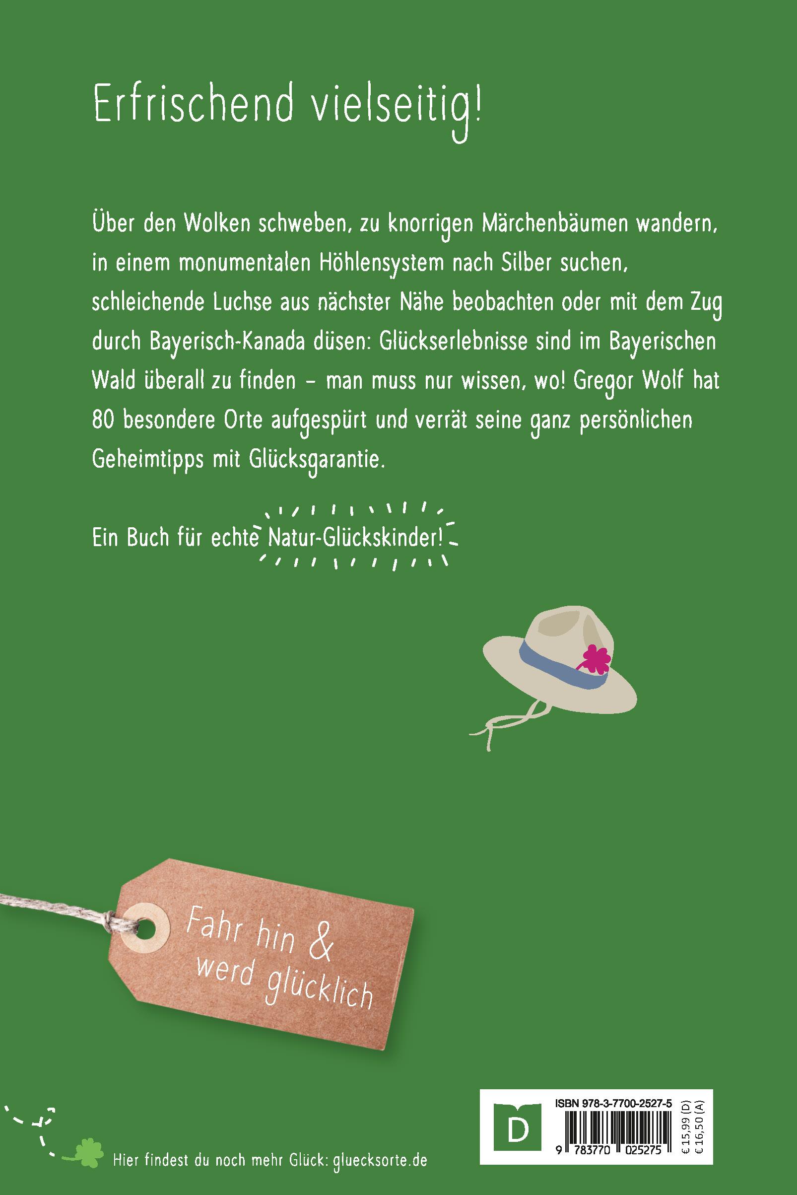Rückseitencover Glücksorte im Bayerischen Wald
