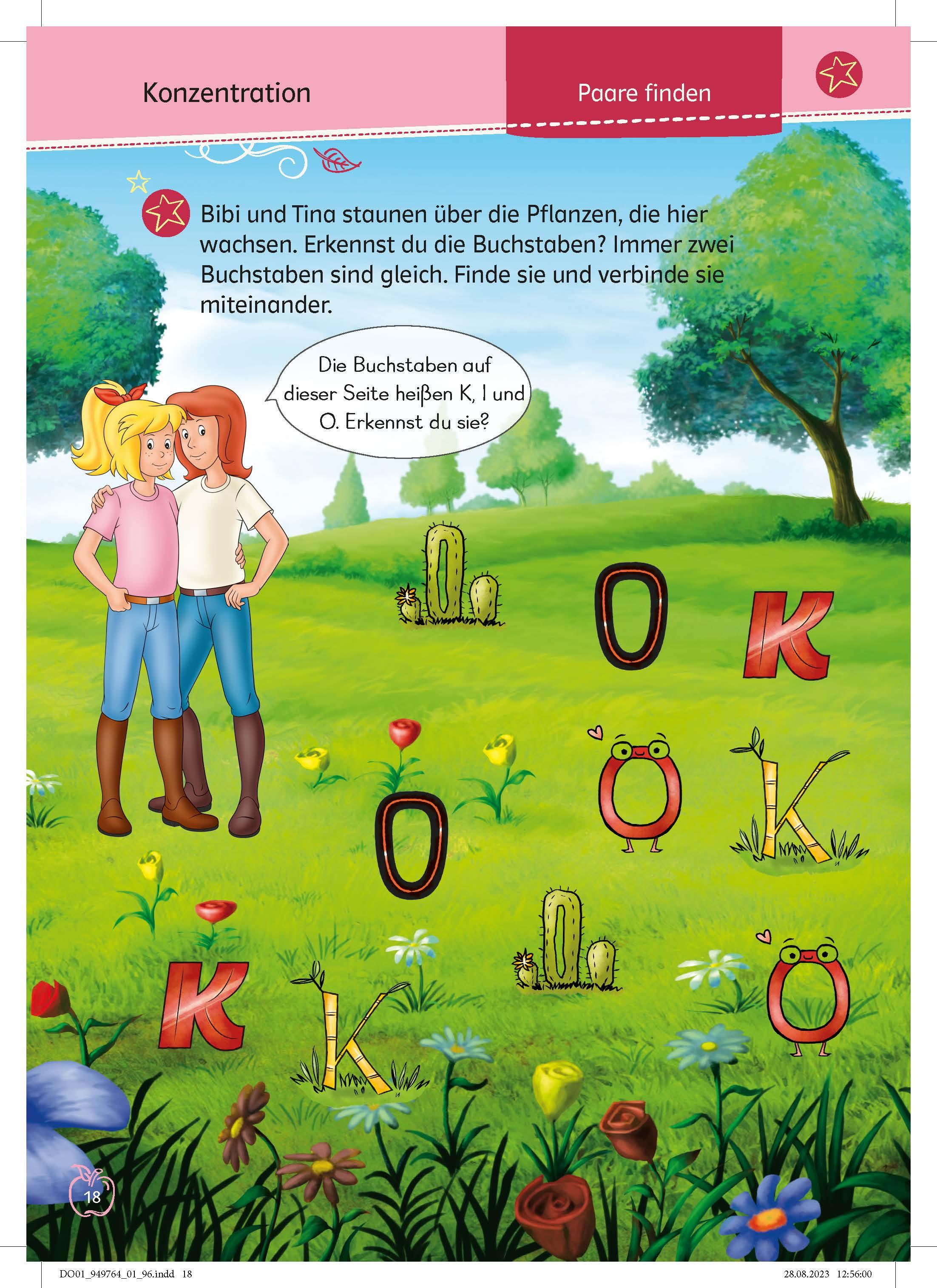 Beispielinhalt (Bild) Bibi & Tina: Mein pferdestarkes Vorschulbuch