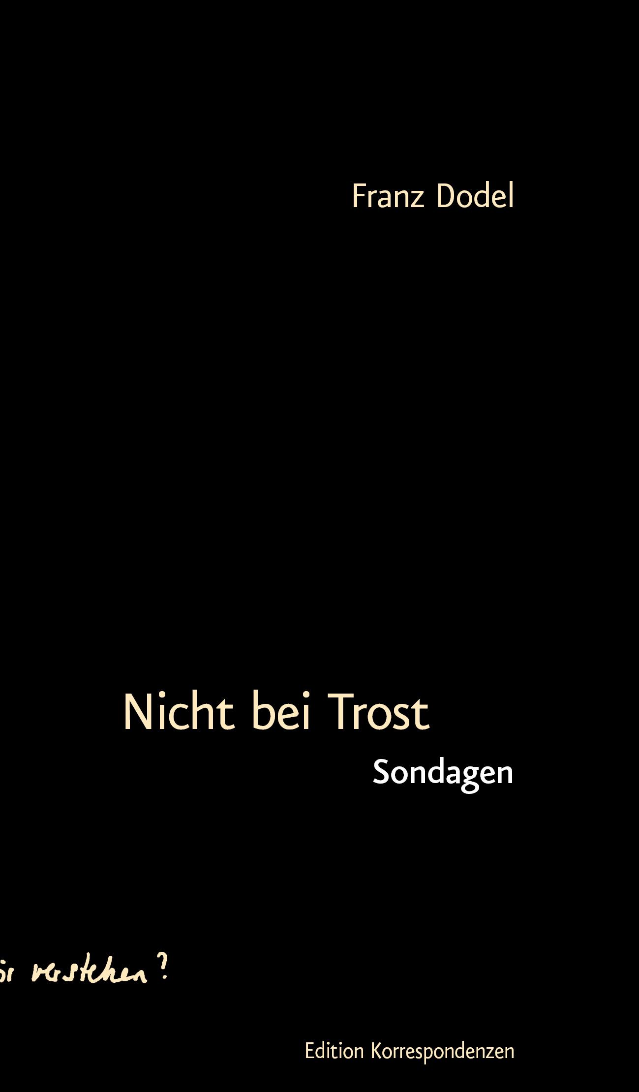 Vorderes Coverbild Nicht bei Trost