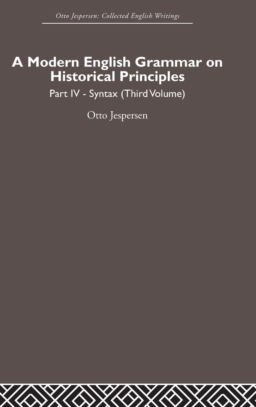Vorderes Coverbild A Modern English Grammar on Historical Principles