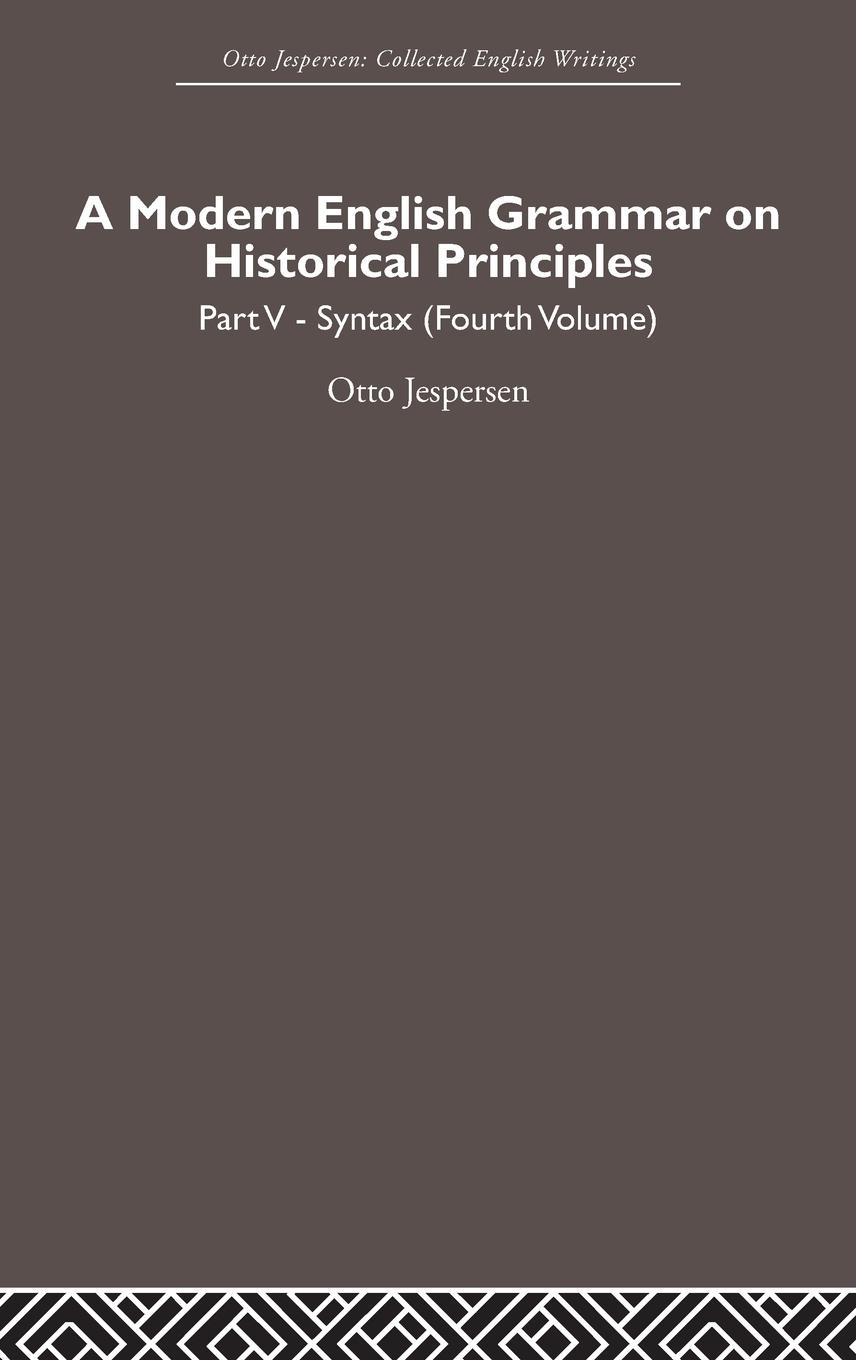 Vorderes Coverbild A Modern English Grammar on Historical Principles