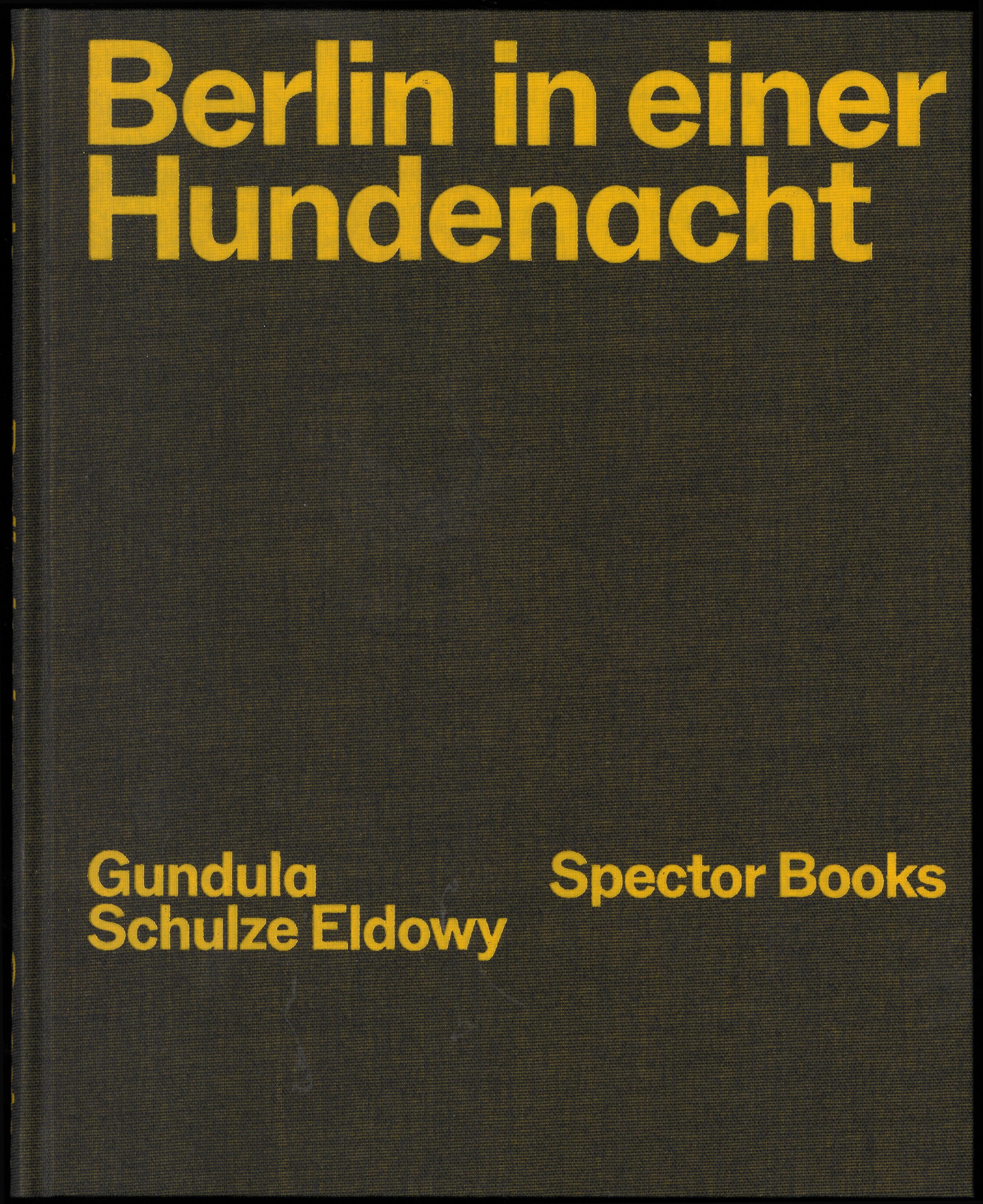 Vorderes Coverbild Gundula Schulze Eldowy: Berlin in einer Hundenacht