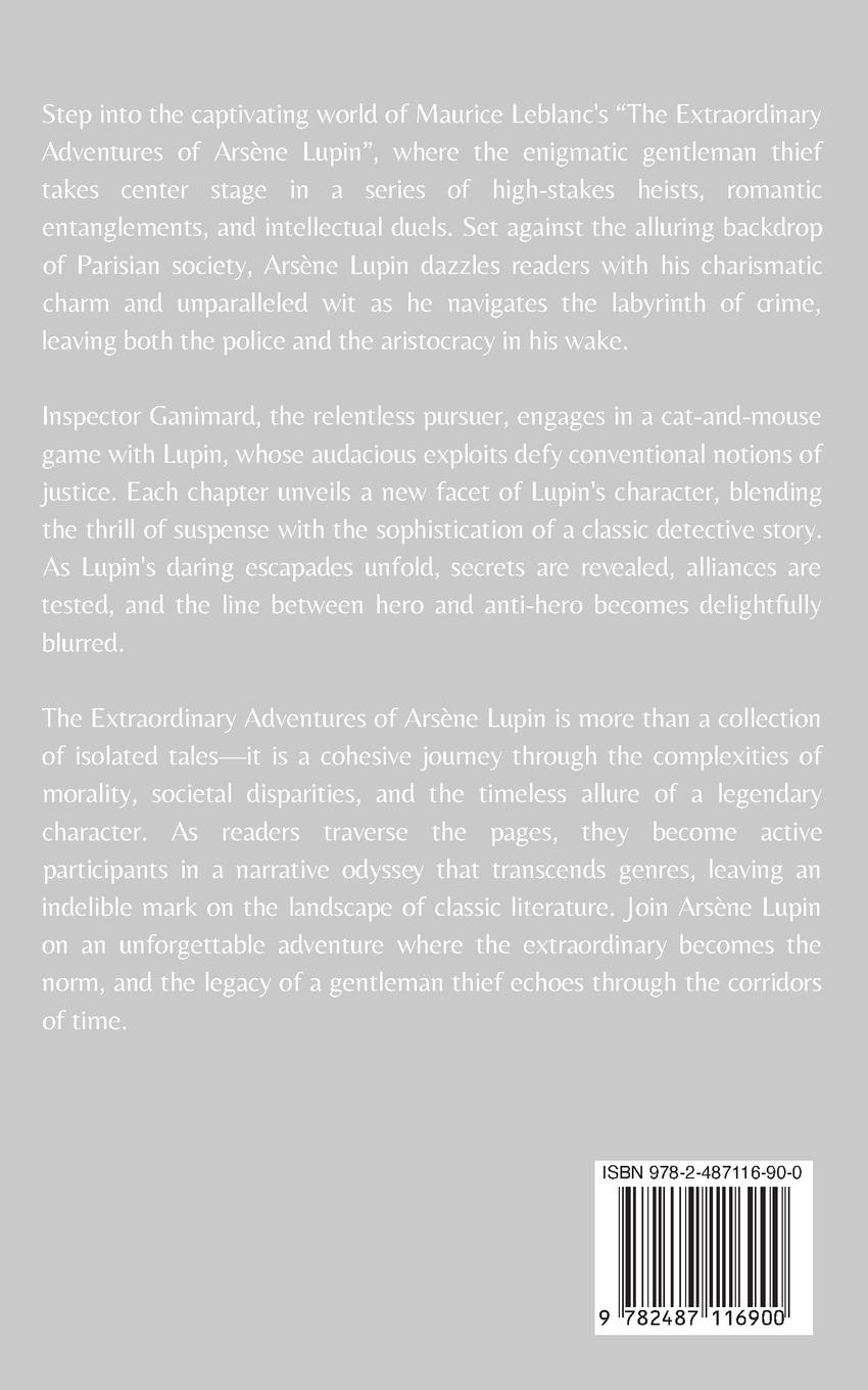 Rückseitencover The Extraordinary Adventures of Arsène Lupin, Gentleman-Burglar (Annotated)