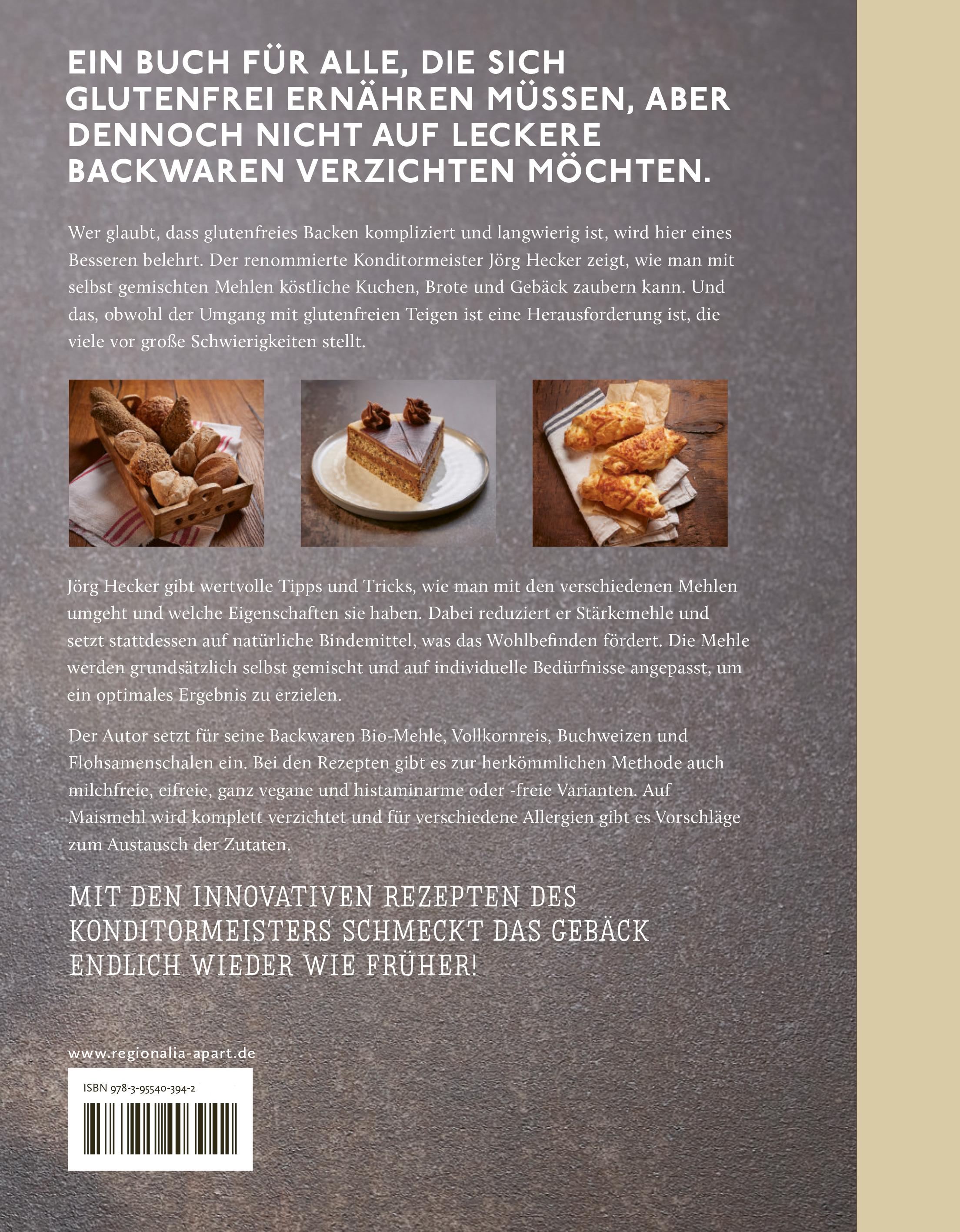 Rückseitencover Glutenfrei Backen mit Jörg Hecker