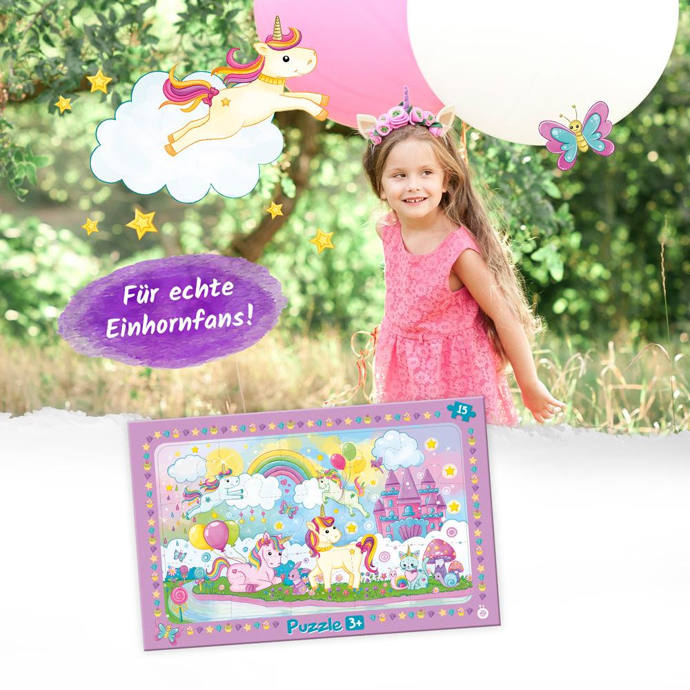 Beispielinhalt (Bild) Trötsch Rahmenpuzzle Einhornwelt