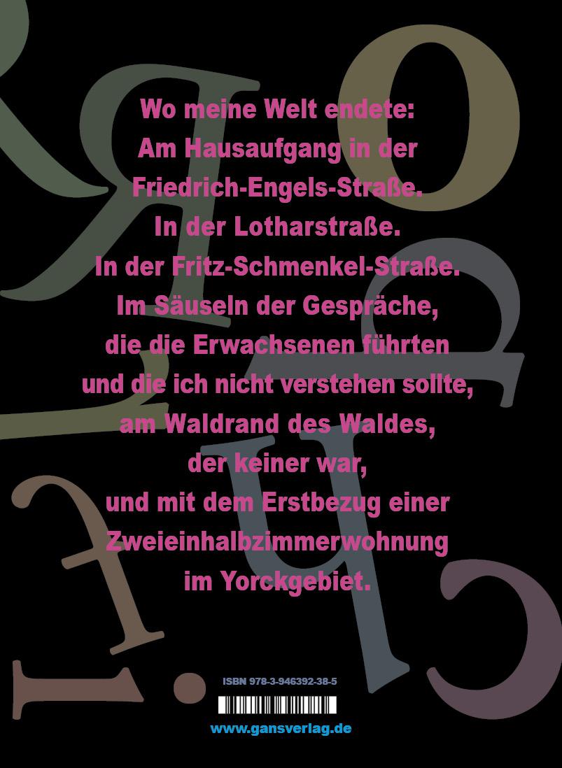 Rückseitencover Vor der Schrift