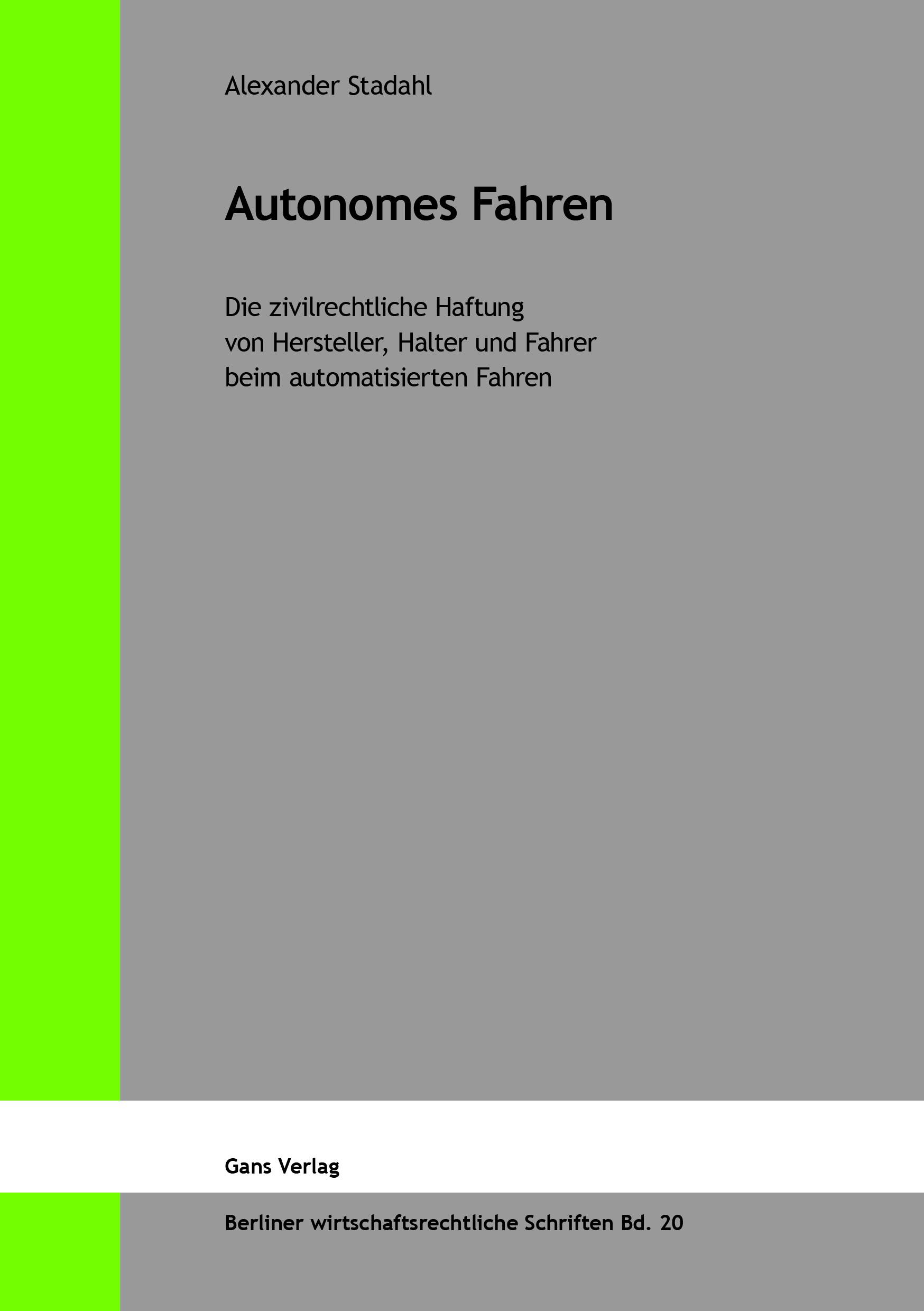 Vorderes Coverbild Autonomes Fahren