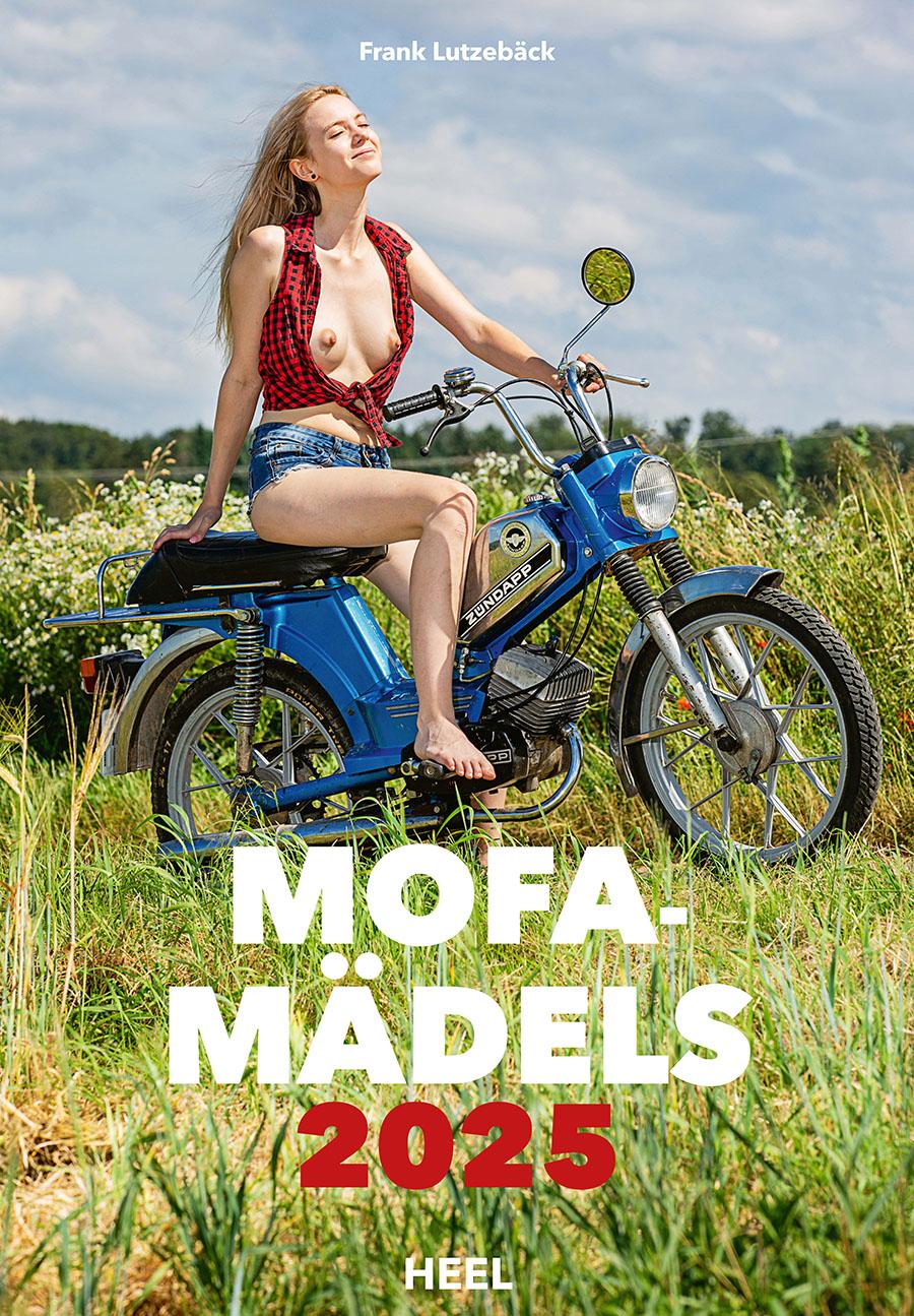 Vorderes Coverbild Mofa-Mädels Kalender 2025