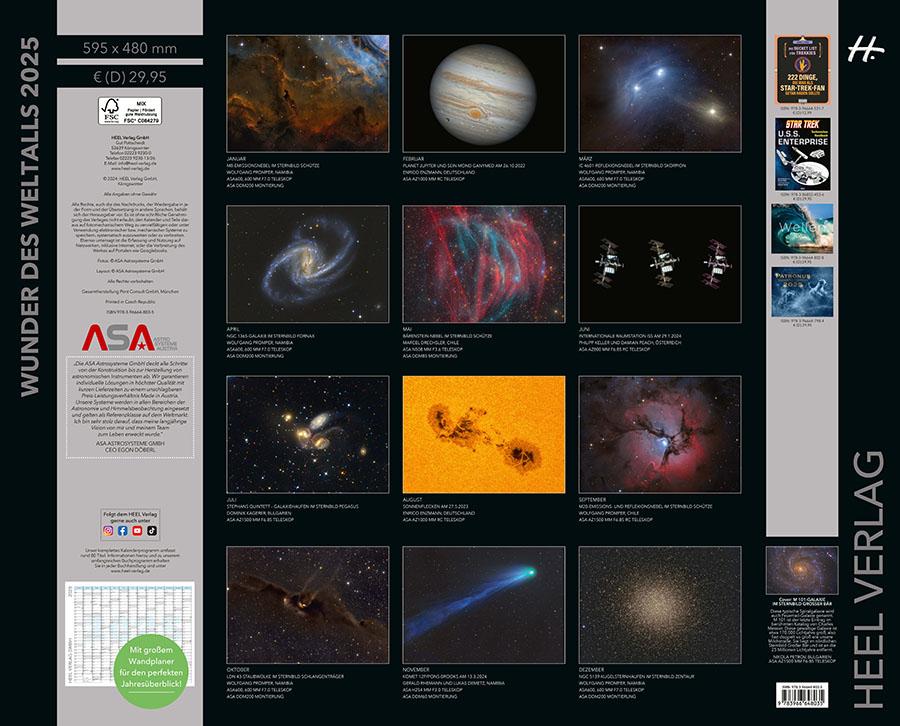 Beispielinhalt (Bild) Wunder des Weltalls Kalender 2025