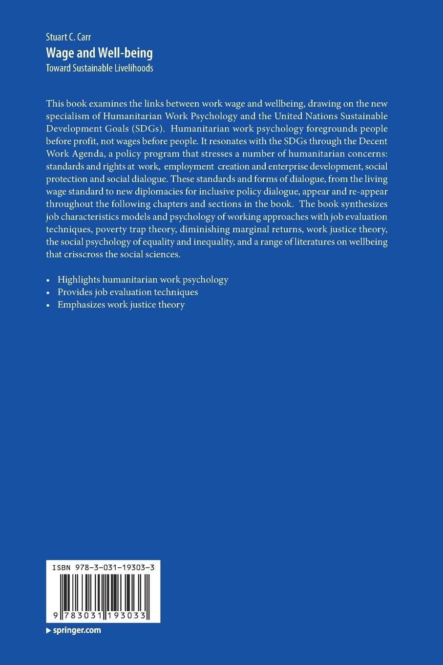Rückseitencover Wage and Well-being