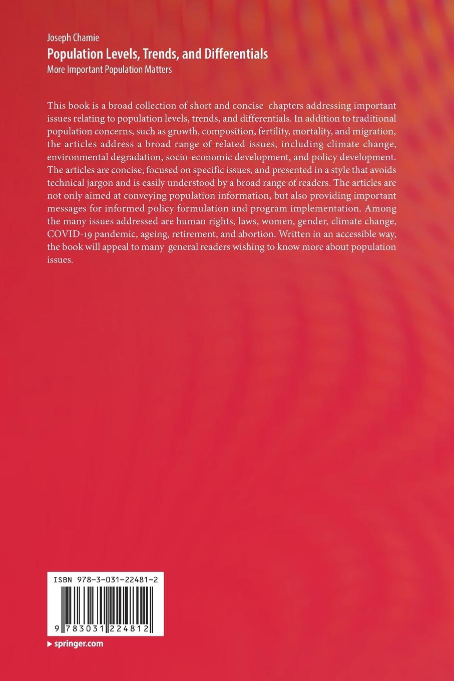 Rückseitencover Population Levels, Trends, and Differentials