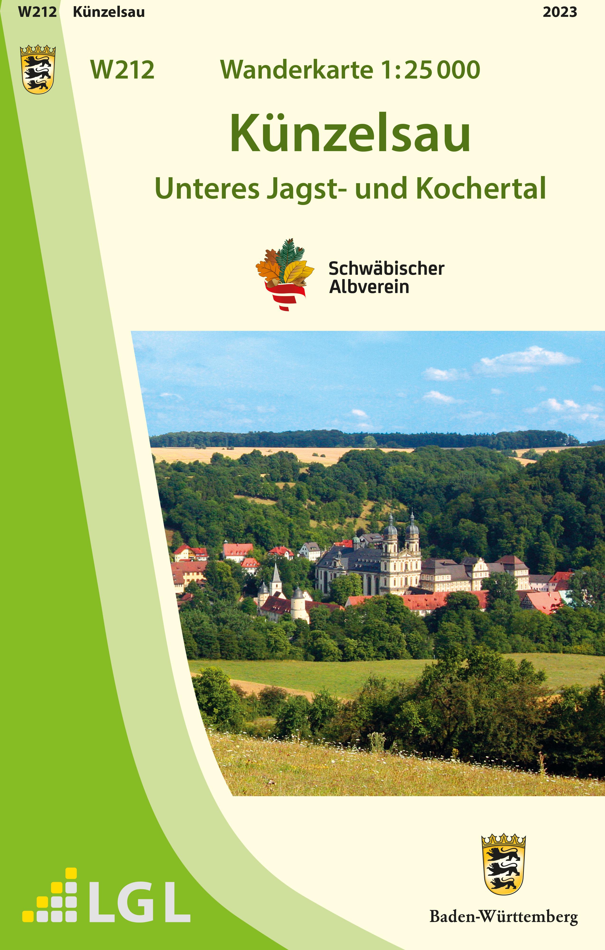 Vorderes Coverbild W212 Wanderkarte 1:25 000 Künzelsau