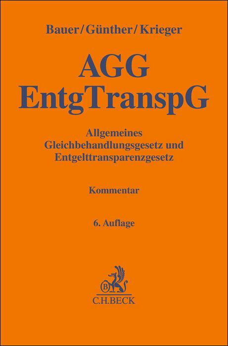 Vorderes Coverbild Allgemeines Gleichbehandlungsgesetz und Entgelttransparenzgesetz. AGG EntgTranspG