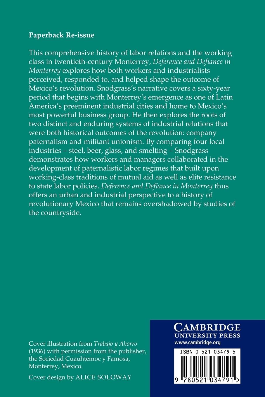 Rückseitencover Deference and Defiance in Monterrey