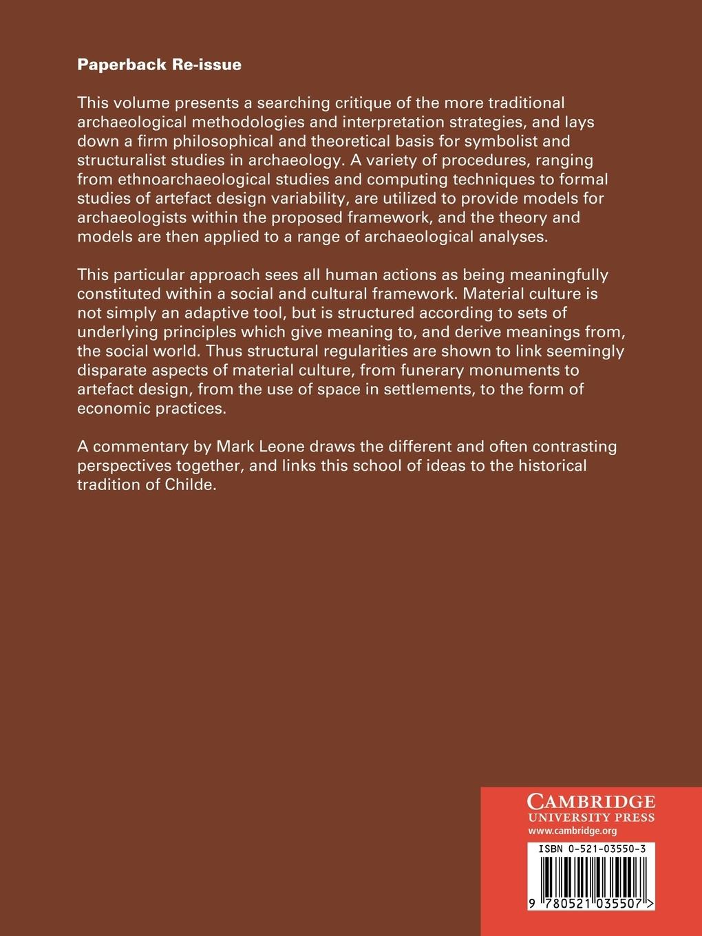 Rückseitencover Symbolic and Structural Archaeology