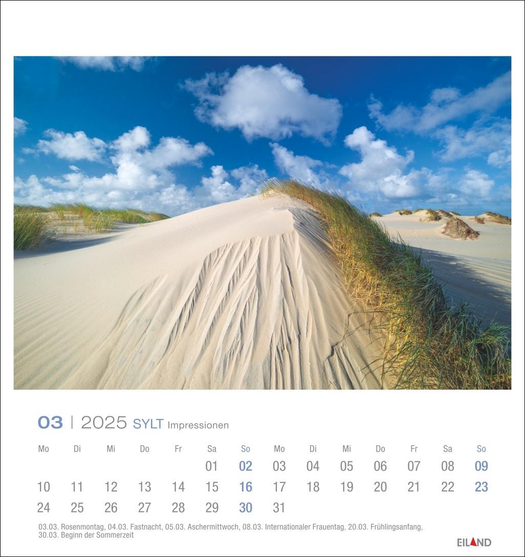 Beispielinhalt (Bild) Sylt Impressionen Postkartenkalender 2025