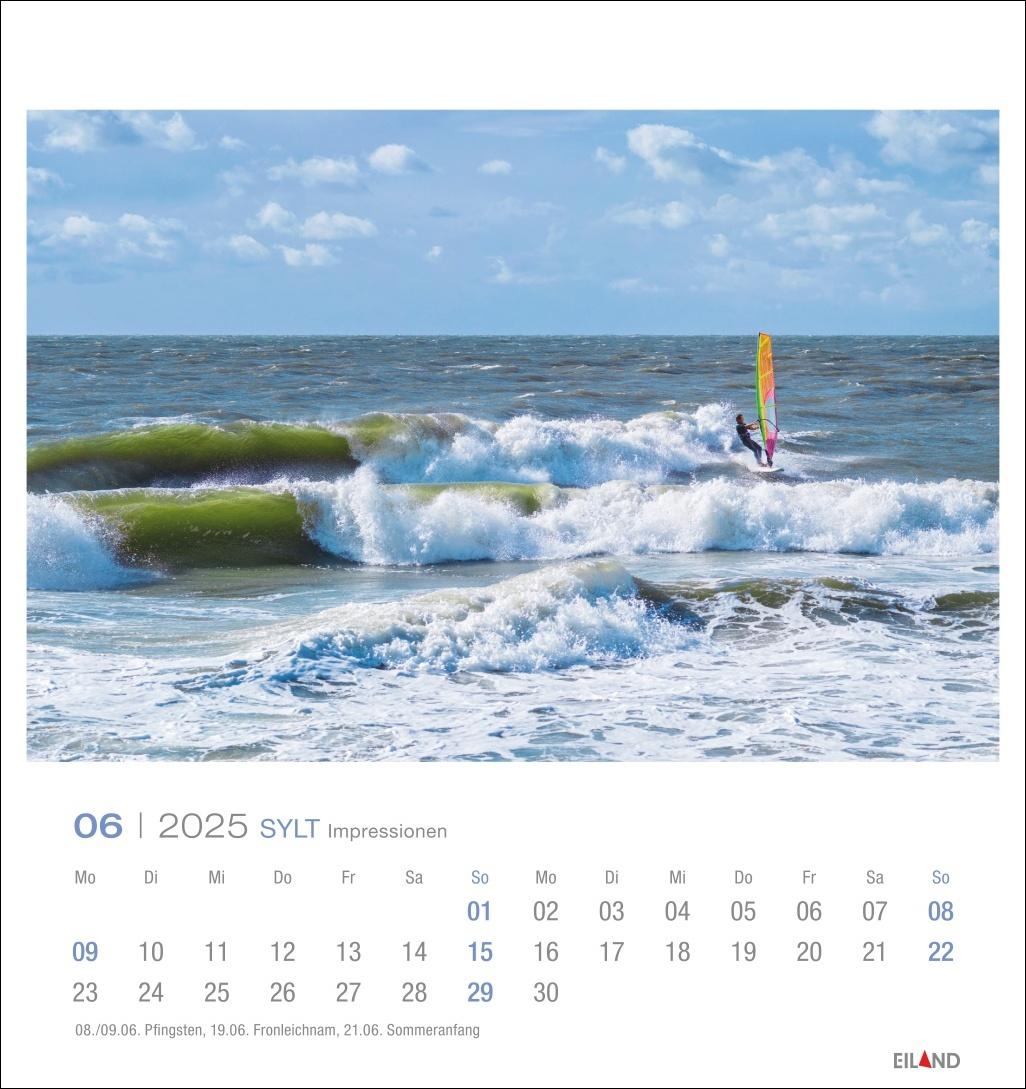 Beispielinhalt (Bild) Sylt Impressionen Postkartenkalender 2025