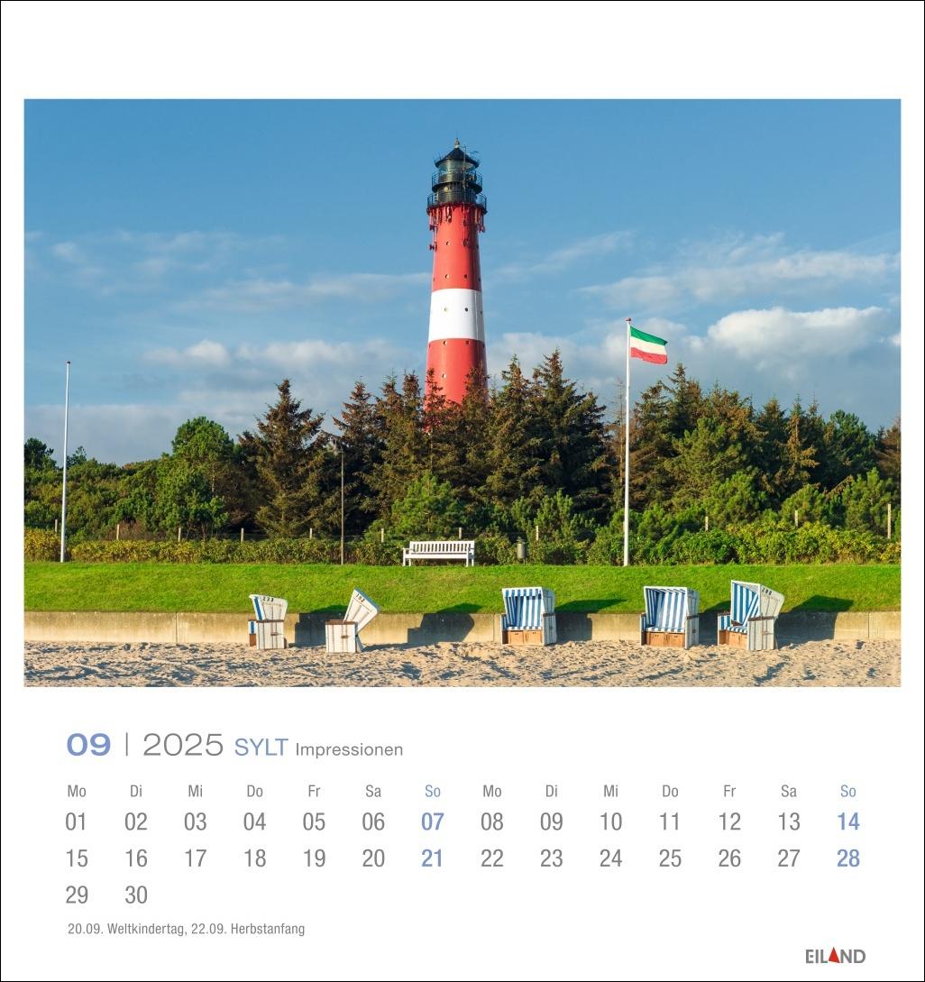 Beispielinhalt (Bild) Sylt Impressionen Postkartenkalender 2025